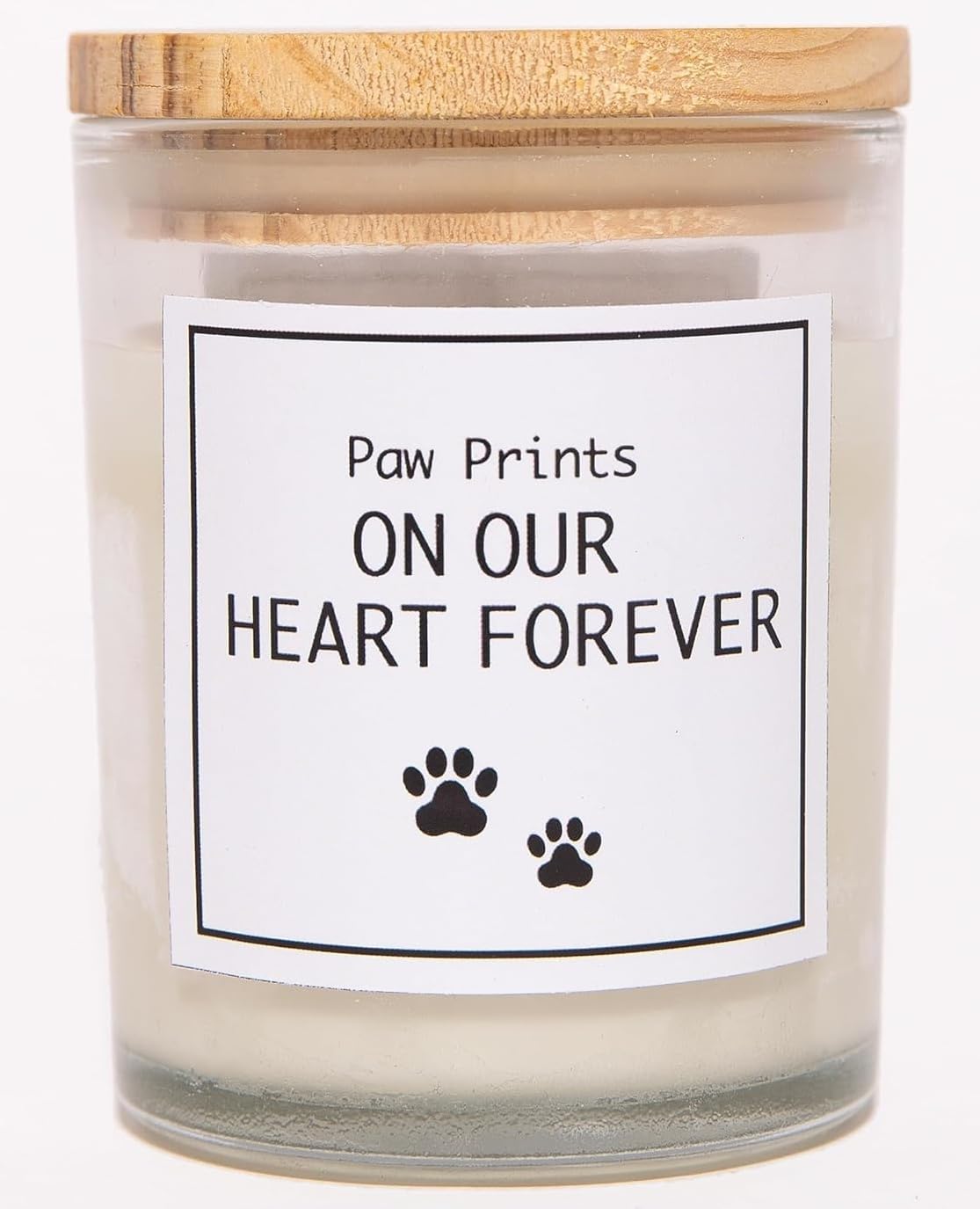 Paw Prints On Our Heart Forever Candle - Dog Memorial Gifts For Loss Of Dog, Pet Loss Sympathy Gifts, Pet Friendly Lavender Scen