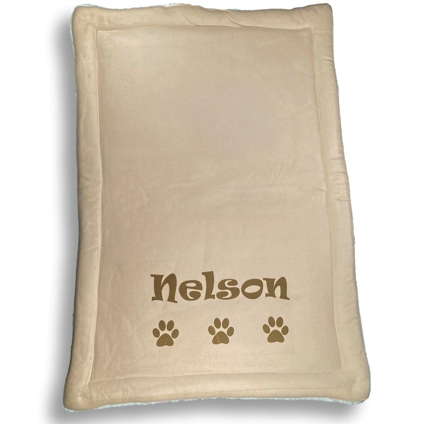 Custom Catch Personalized Dog Mat - Gift For Crate Cushion, Puppy Sleeping Blanket, Kennel Bed Pad - Extra Large - Xl - Gray, Purple, Blue, Maroon, Beige