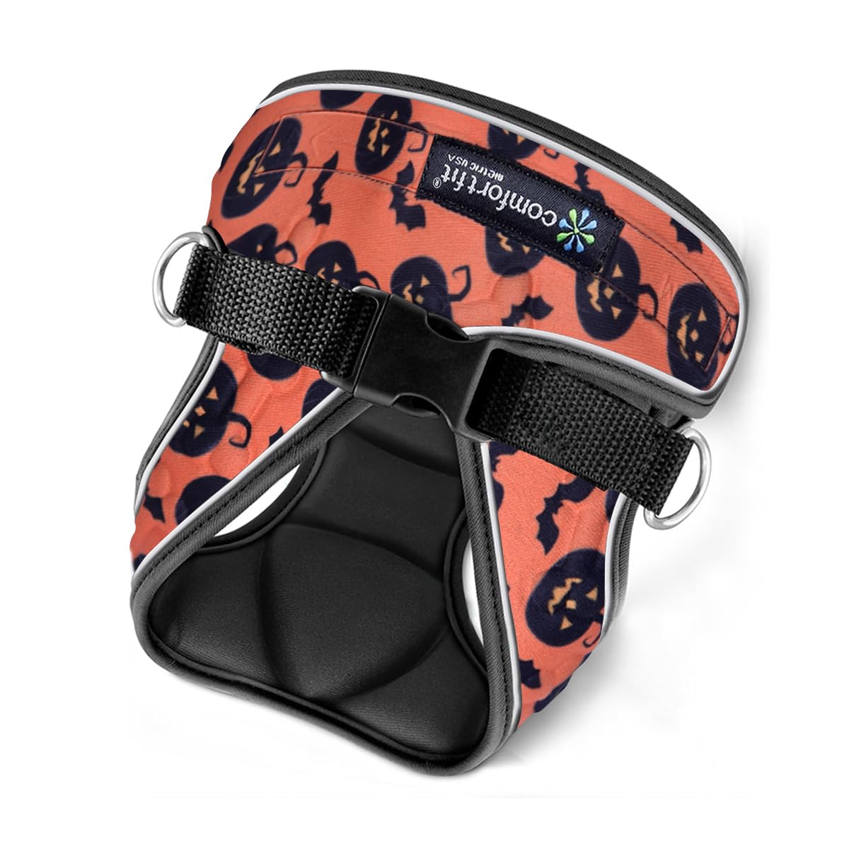 Comfort Fit All Weather Step-In Halloween Dog Harness - Adjustable Small Dog Harness Medium Sized Dogs - Soft Padded Easy Walk D