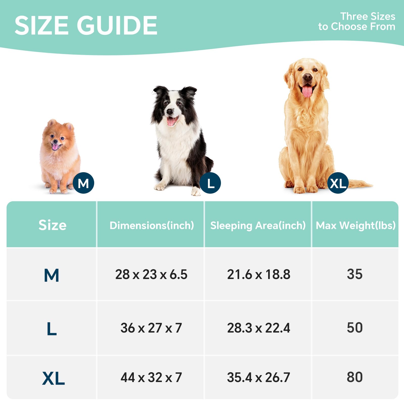 Chixnuggle Dog Bed For Large Dogs, Waterproof Canvas Striped Big Pet Bed With Washable Removable Cover, 36X27X7Inches (Size L)