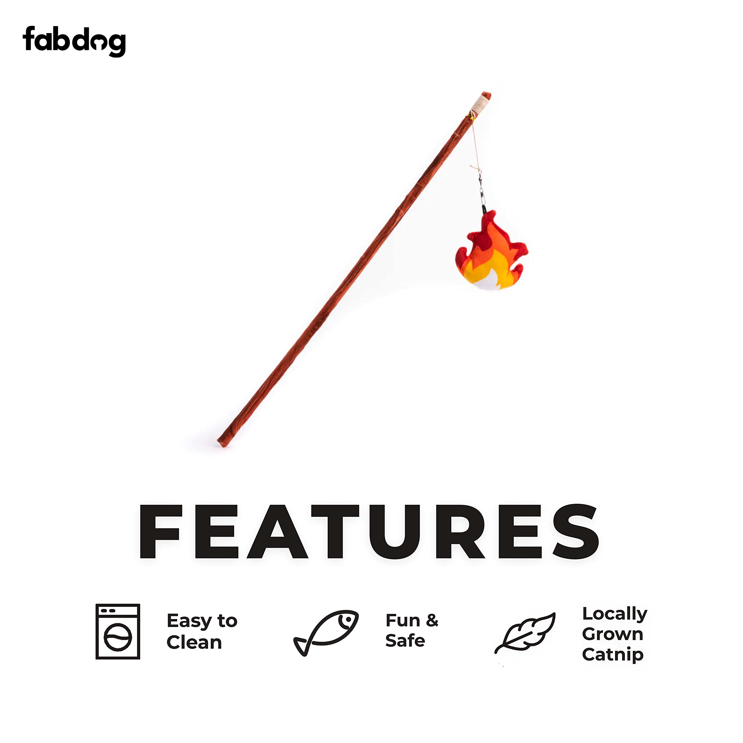 Fabdog Cat Toys For Indoor Cats - Interactive Fishing Pole Cat Toy Infused With Catnip - Cute Cat Toys Offer Endless Fun | New Deep Sea Fishing Pole Gift For Kittens | Deep Sea