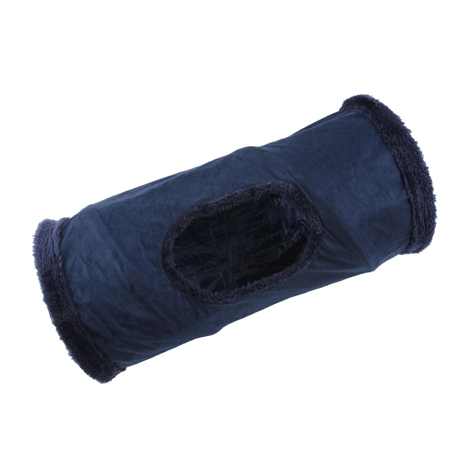 Atorse Cat Tunnel Running Interactive Toys Built In Crinkle Paper For Indoor Cats Dark Blue|Pet Supplies|Cat Supplies|Toys