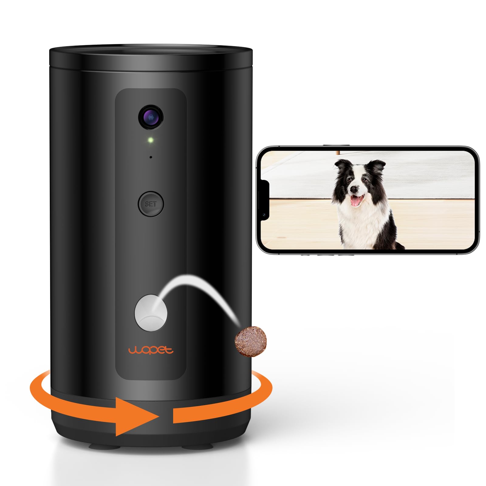Wopet 300 Dog Camera With Treat Dispenser, New 5G , Wifi Pet Camera Treat Tossing For Cats And Dogs, 1080P Hd With Night Vision,