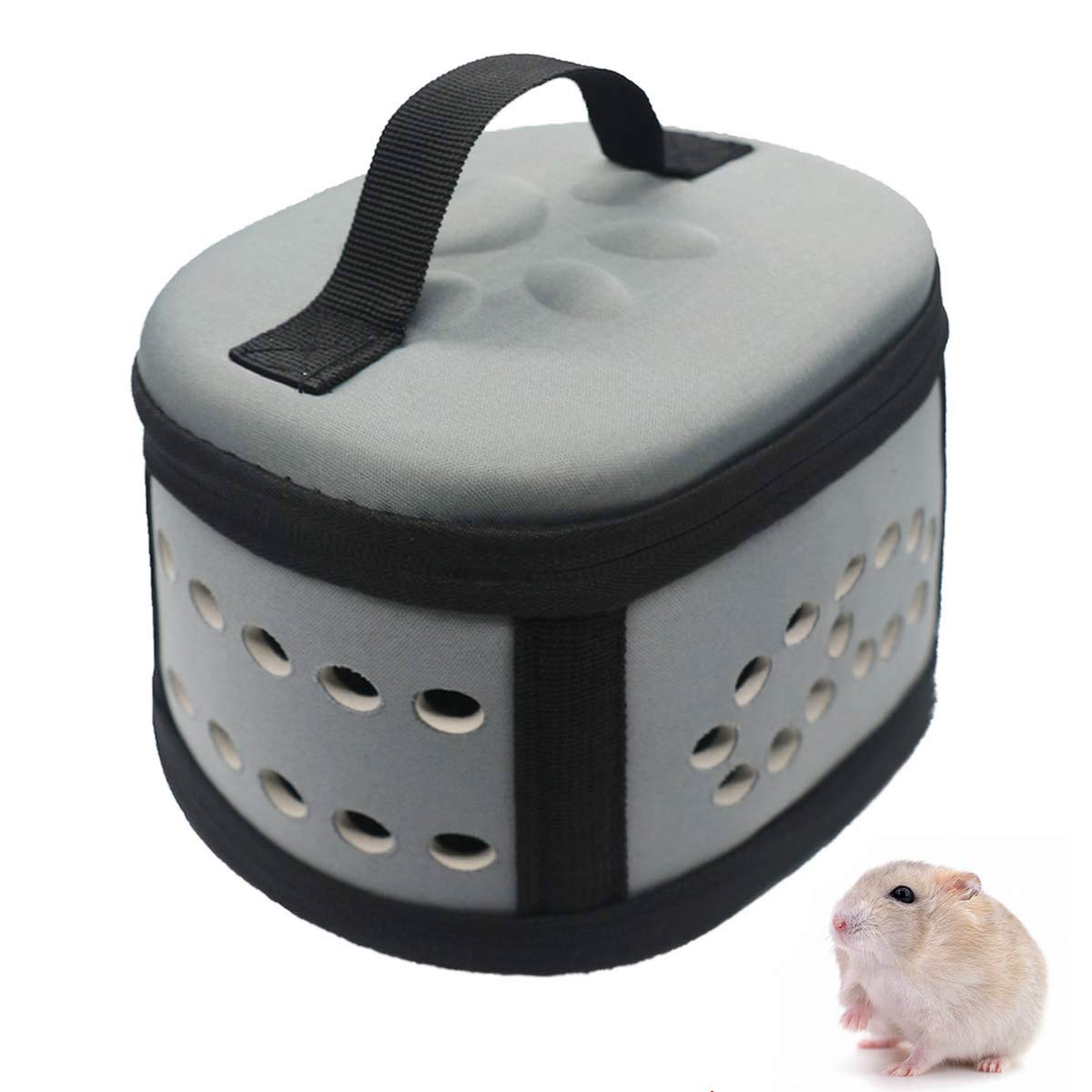 Kameiou Portable Small Animal Guinea Pig Carrier Cage With Mat Zipper Breathable Hole Window Hamsters Hedgehogs Guinea Pigs Smal
