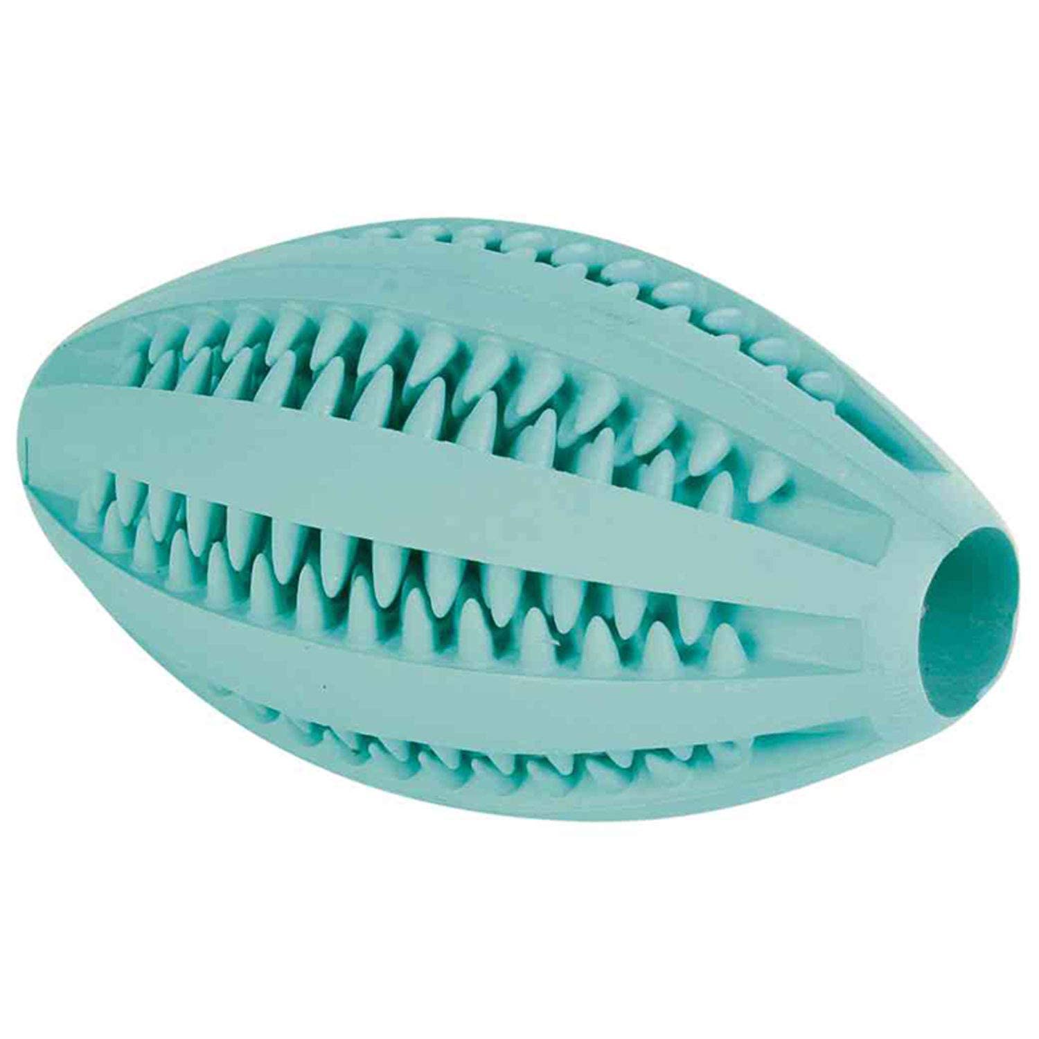 Trixie Denta Fun Rugby Ball Dog Toy, Chew Toy, NonToxic Natural Rubber, Massages Gums, Cleans Teeth & Promotes Dental Hygiene, 