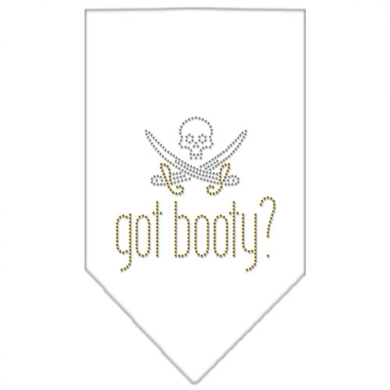 Mirage Pet Products Got Booty Rhinestone Bandana, Large, White