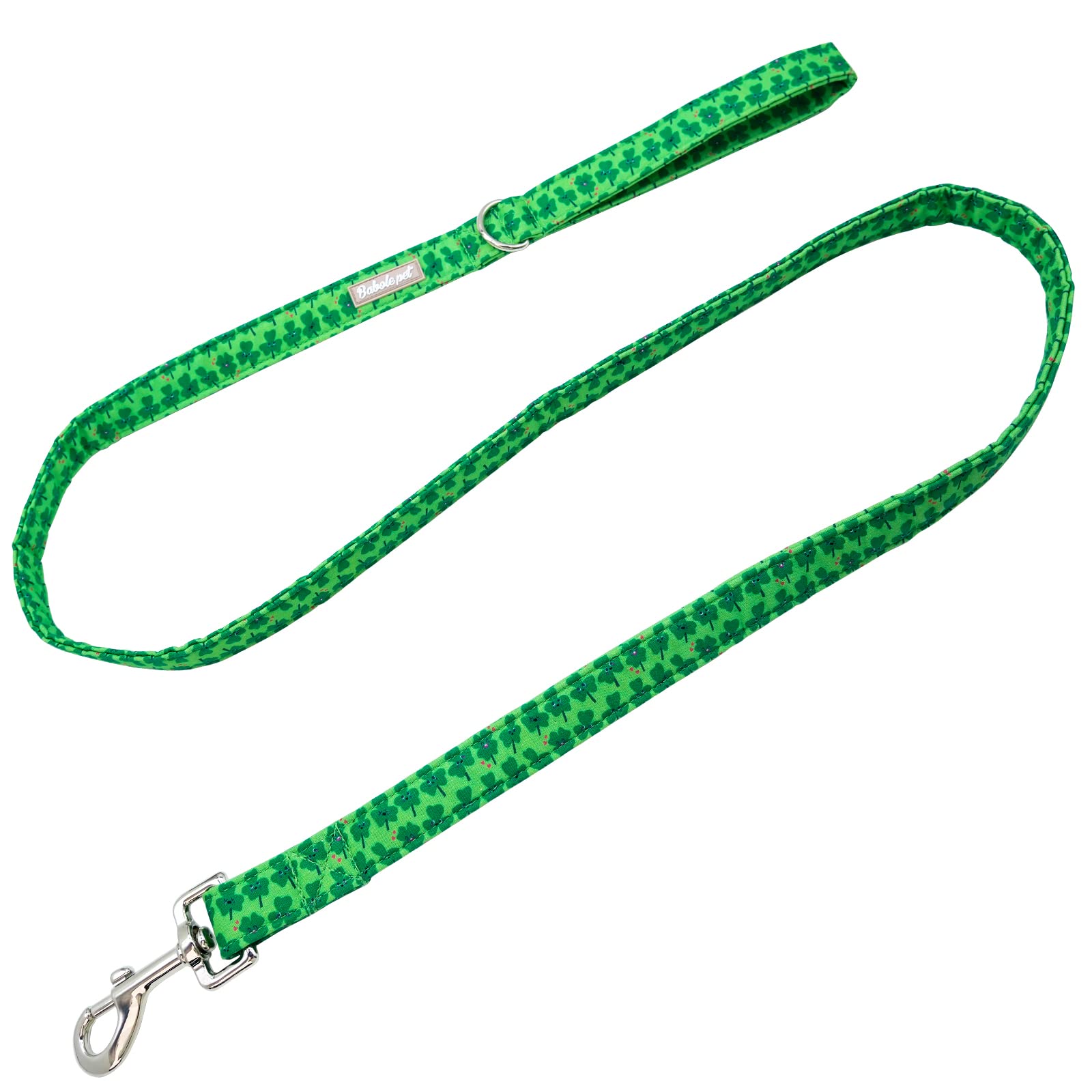 Babole Pet St.Patrick'S Day Dog Leash,Durable Handmade Dog Leashes With Soft Handle, Manual Dog Leashes Matching Cute Green Clov