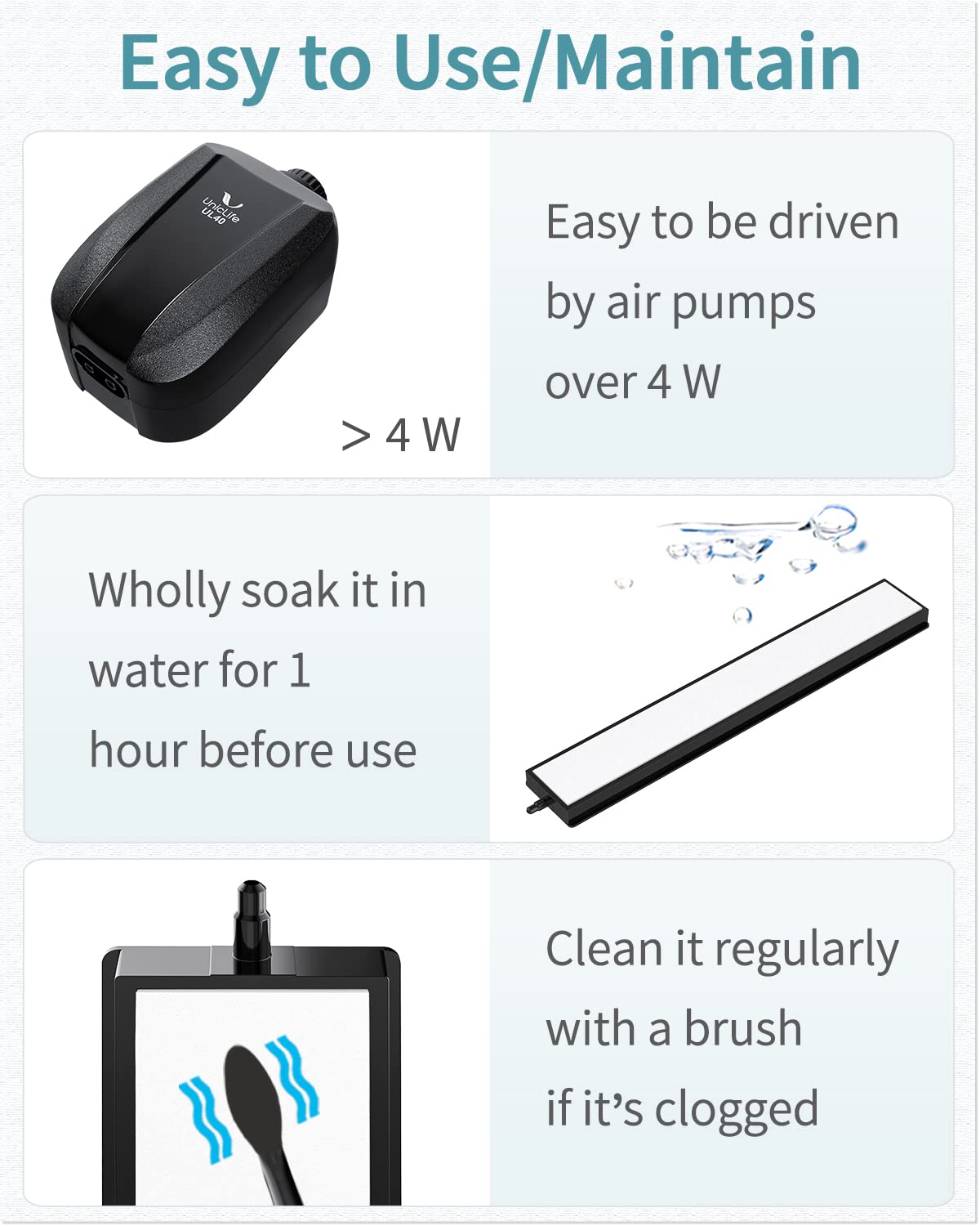 Pawfly 8 Inch Air Stone Bar Micro Bubble Diffuser Release Tool With Suction Cup Clip Accessory For Nano Air Pumps Dwc Buckets And Fish Tanks