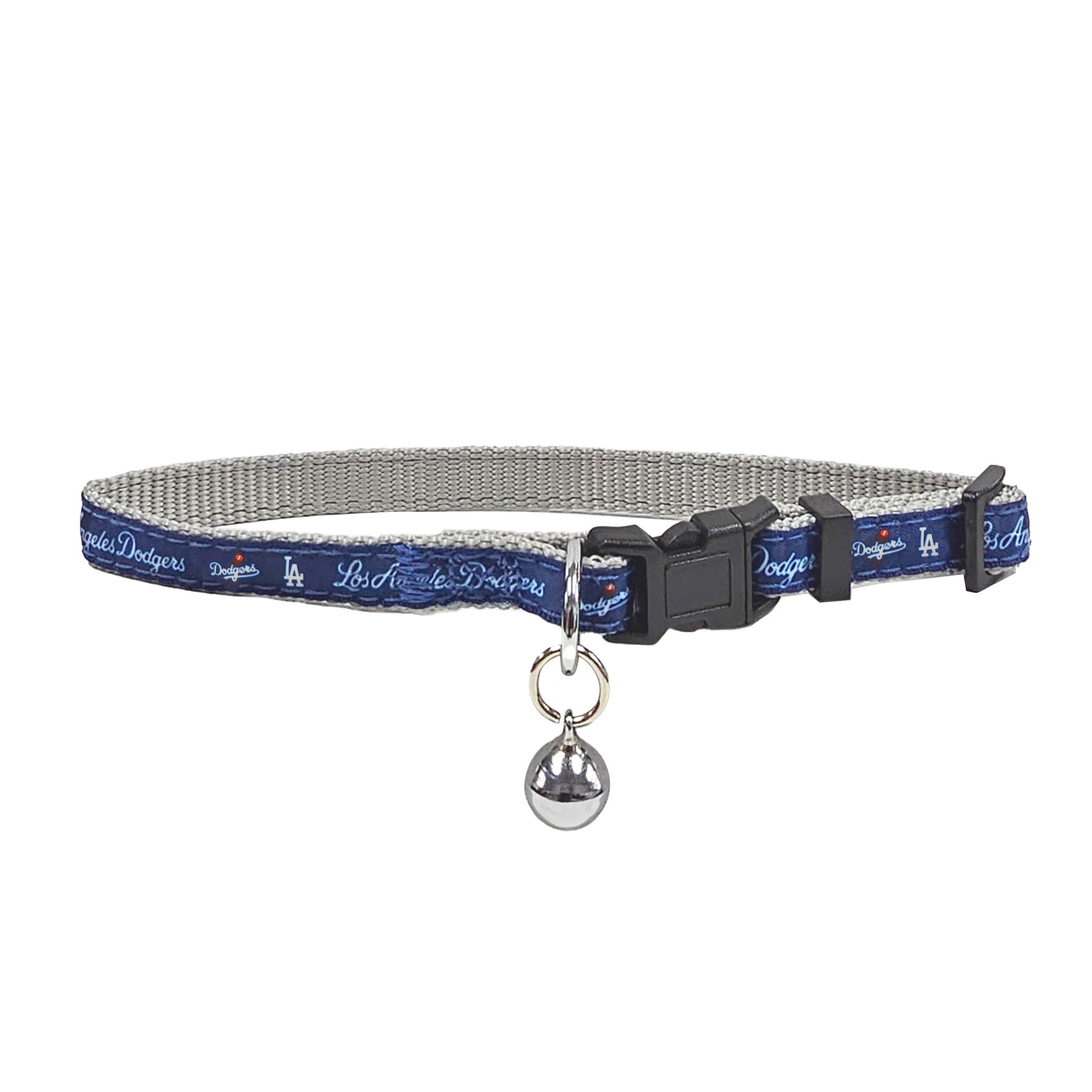 Mlb Cat Collar Los Angeles Dodgers Satin Cat Collar Baseball Team Collar For Dogs & Cats. A Shiny & Colorful Cat Collar With Rin
