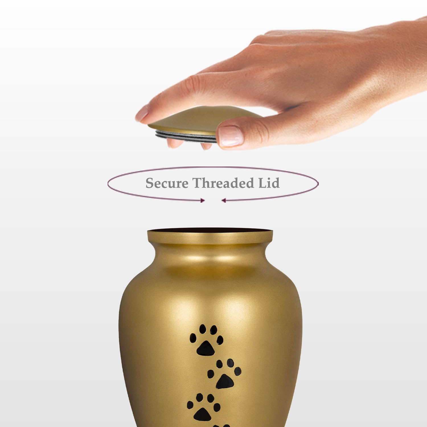 Trupoint Memorials Pet Urn For Dogs And Cats Ashes - A Loving Resting Place For Your Special Pet, Cat And Dog Urns For Ashes, Pet Cremation Urns – Gold, Small Pets Up To 17 Lbs