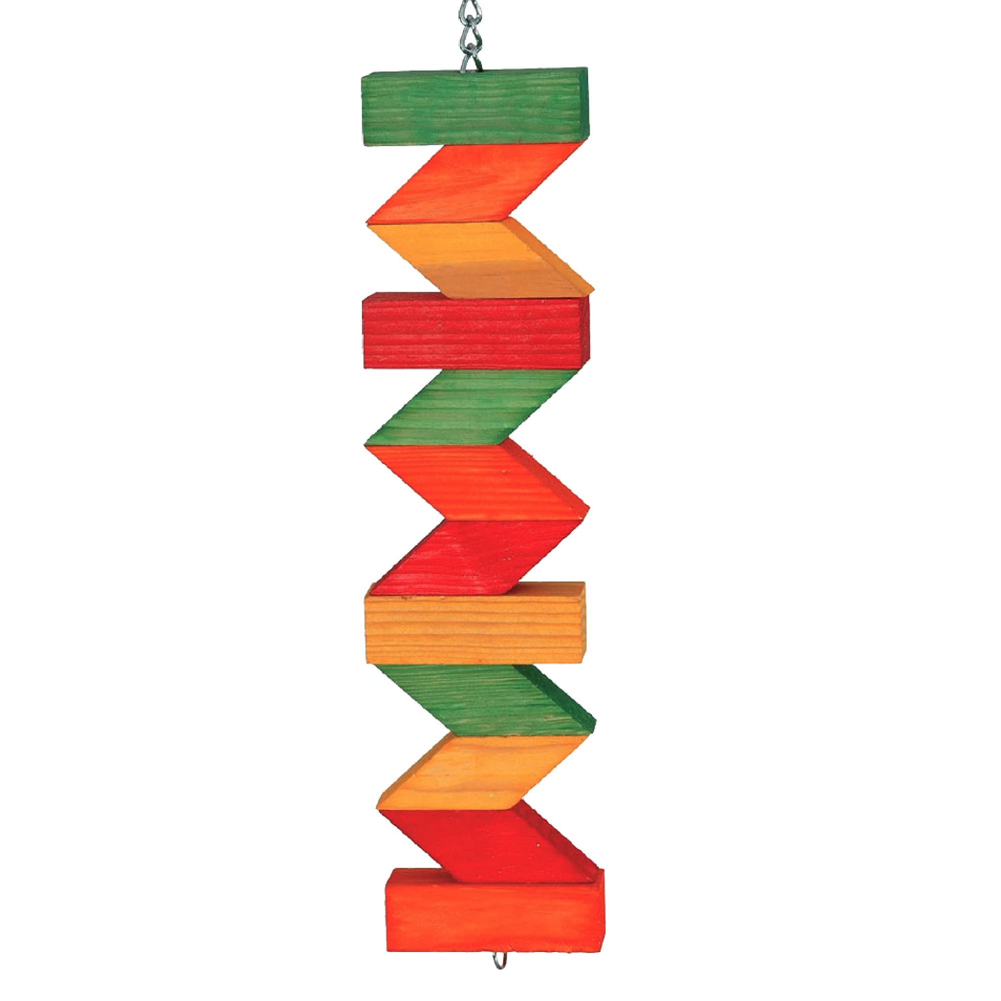 Featherland Paradise | Multi-Colored Zig Zag Chew | Bird Toys For Large Birds