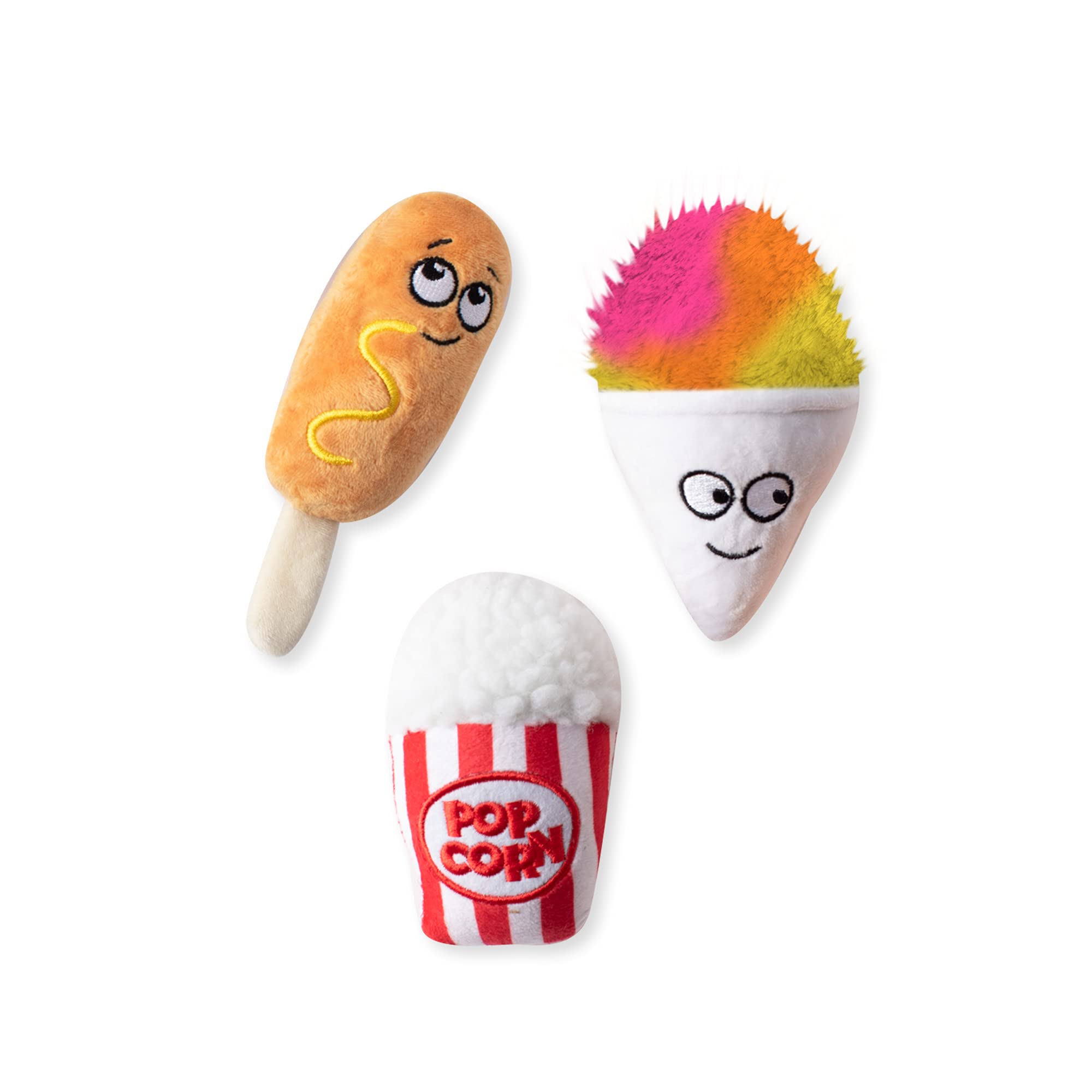 Fringe Studio Plush Dog Toy Set, FAIR Foods, 3 Piece Set, PetShop Collection (289505)