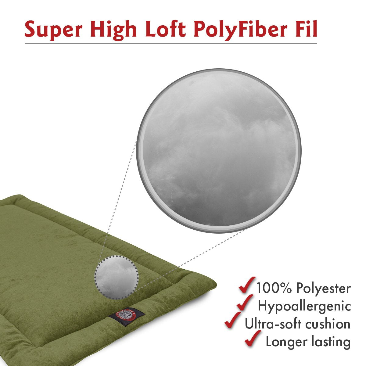 36' Villa Fern Crate Dog Bed Mat By Majestic Pet Products