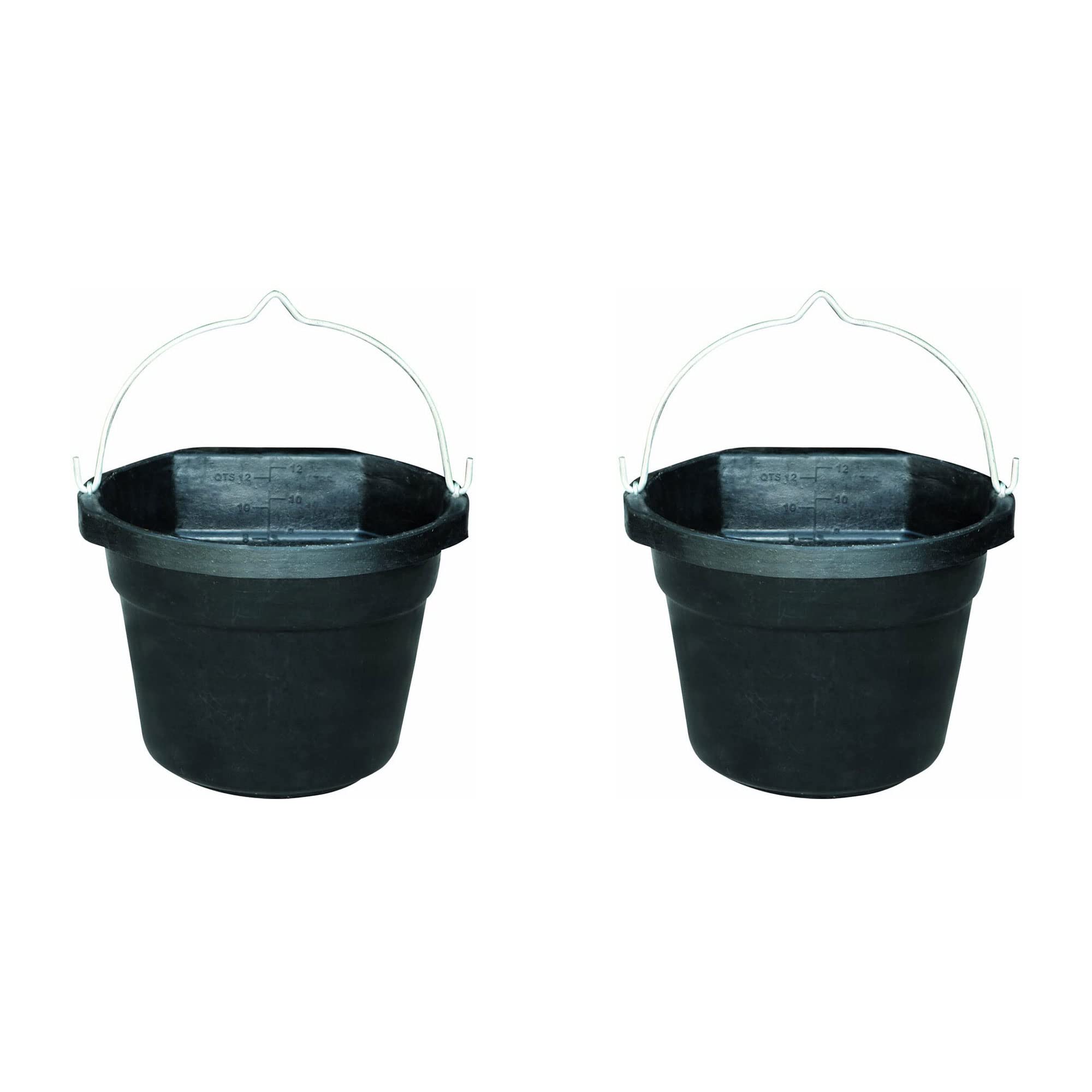 Farm Innovators Inc Fi Farm Innovators Rubber 3 Gallon Flat Back Heated Bucket With Metal Handle, Built In Thermostat, And Conce