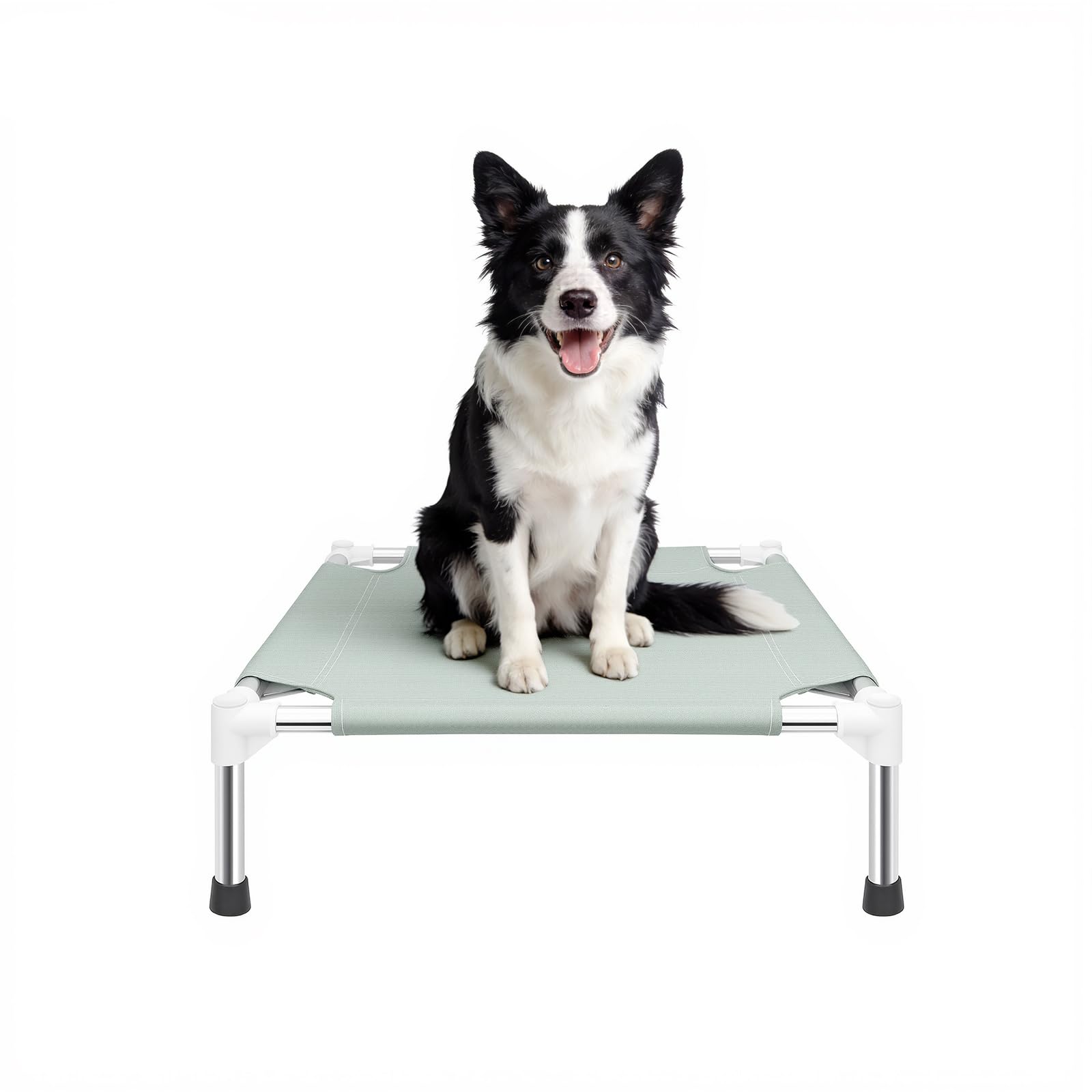 Makerfire Elevated Dog Bed, Indoor/Outdoor Raised Dog Cot for Small Dogs, Detachable Pet Bed with Non-Slip Feet, Polyester Cotto