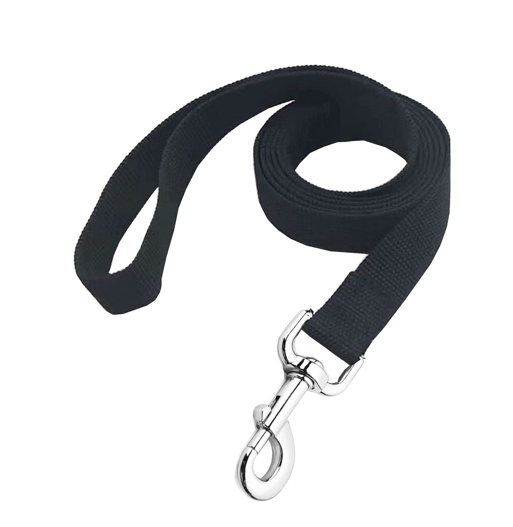 Strong Nylon Dog Leash, 4FT/ 5 FT/ 6FT Dog Leashes for Medium Large Dogs (4 FT, Black)