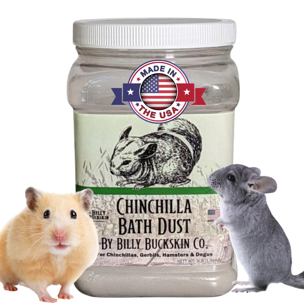 3 Lb. Chinchilla Dust Bath Tub, Pet Supplies, Premium Bath Powder, Natural Dusting Powder, Pure Cleansing Pumice Sand For Cleani