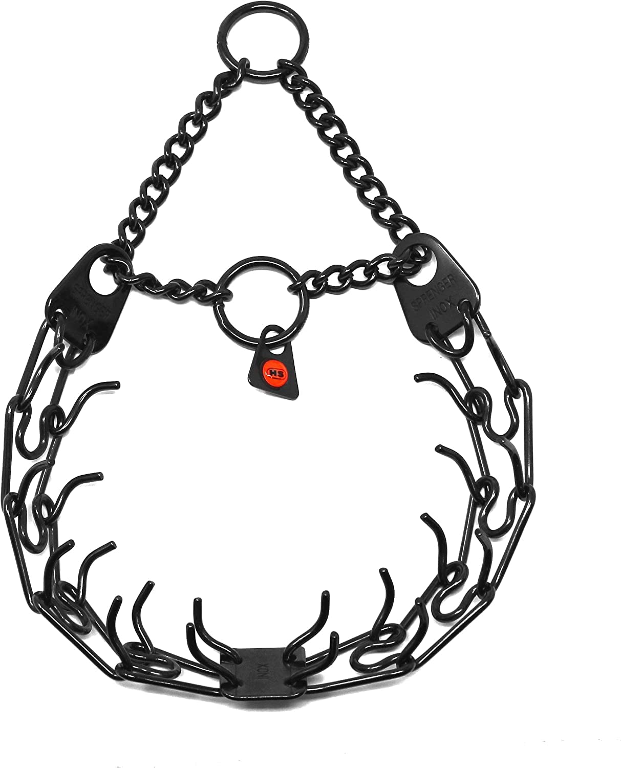 Hs Herm. Sprenger Germany Black Stainless Steel Prong Dog Training Collar Ultra-Plus Pet Pinch Collar No-Pull Collar For Dogs Anti Pull Training Collar Made In Germany 2.25Mm X 16In Small