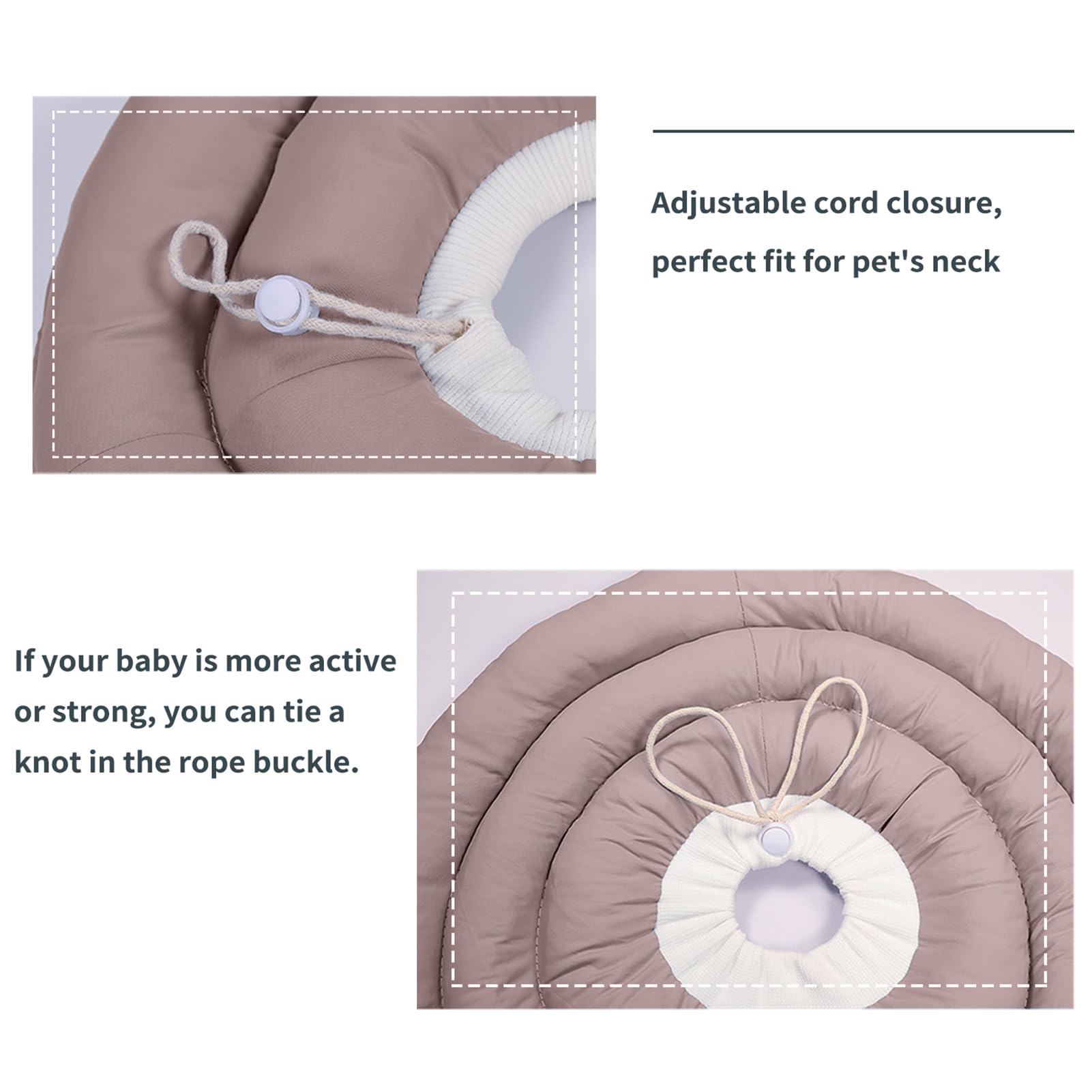 Comfortable Adjustable Soft Dog Cone Alternative for Medium Dogs - Elizabethan Donut Collar for Recovery After Surgery - Differe