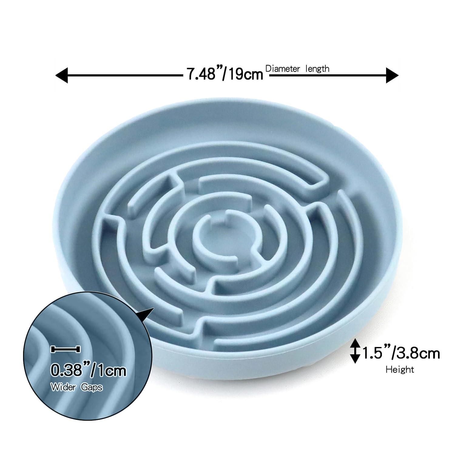 Yingfan Slow Feeder Dog Bowls, Silicone Non-Slip Dog Slow Feeder Bowl, Puzzle Slow Eating Bowl For Medium To Small Dogs, Easy To