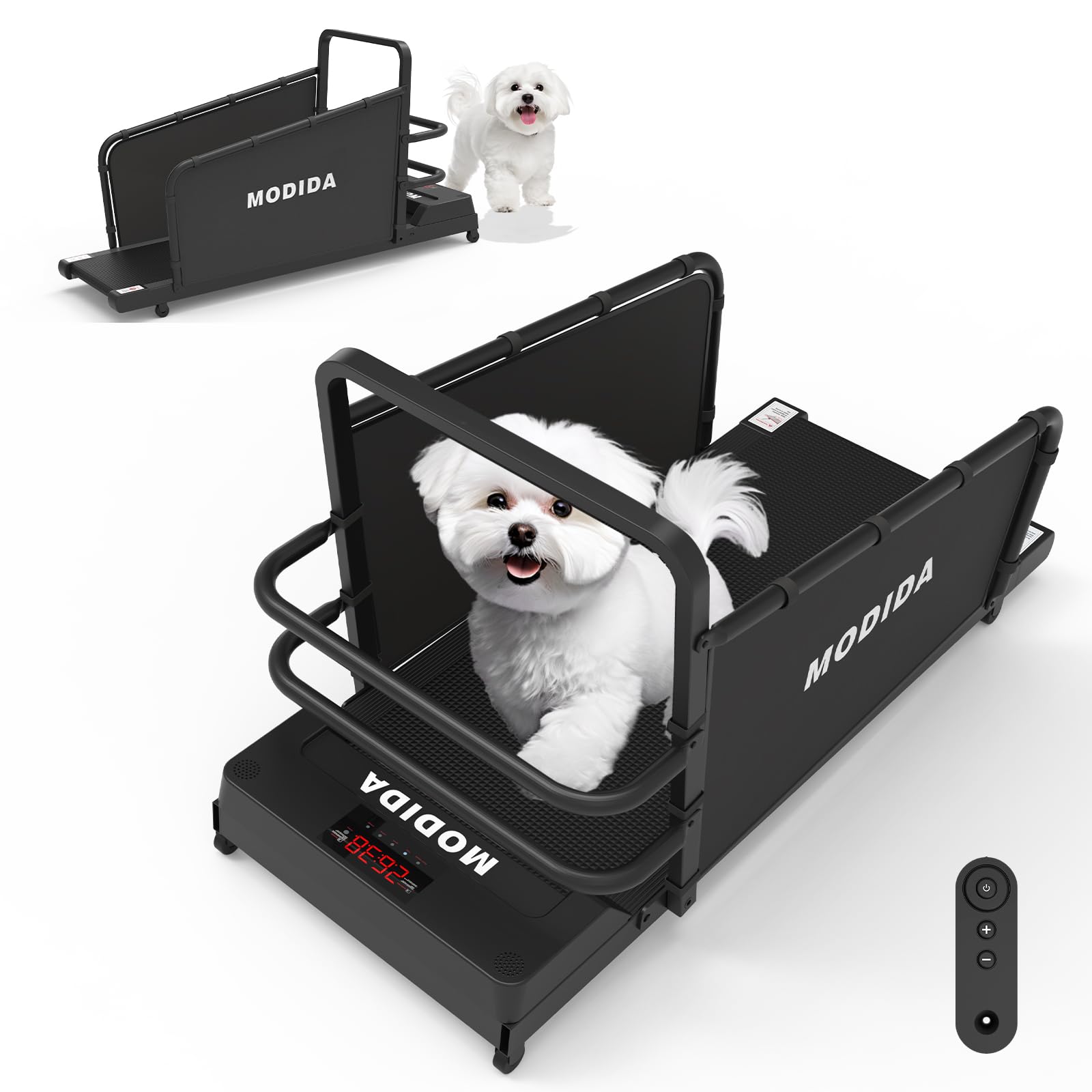 MODIDA Dog Treadmill | Adjustable Speed 1-8km/h Pet Treadmill for Dogs | Indoor Dog Exercise & Training Machine | Quiet Home Pet