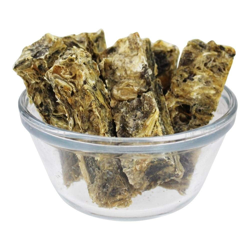 Plato Pet Treats Air Dried Dog Treats Hundurs Crunch Single Ingredient Cod Skin Dog Treats, Jerky Fingers, For Healthy Skin & C