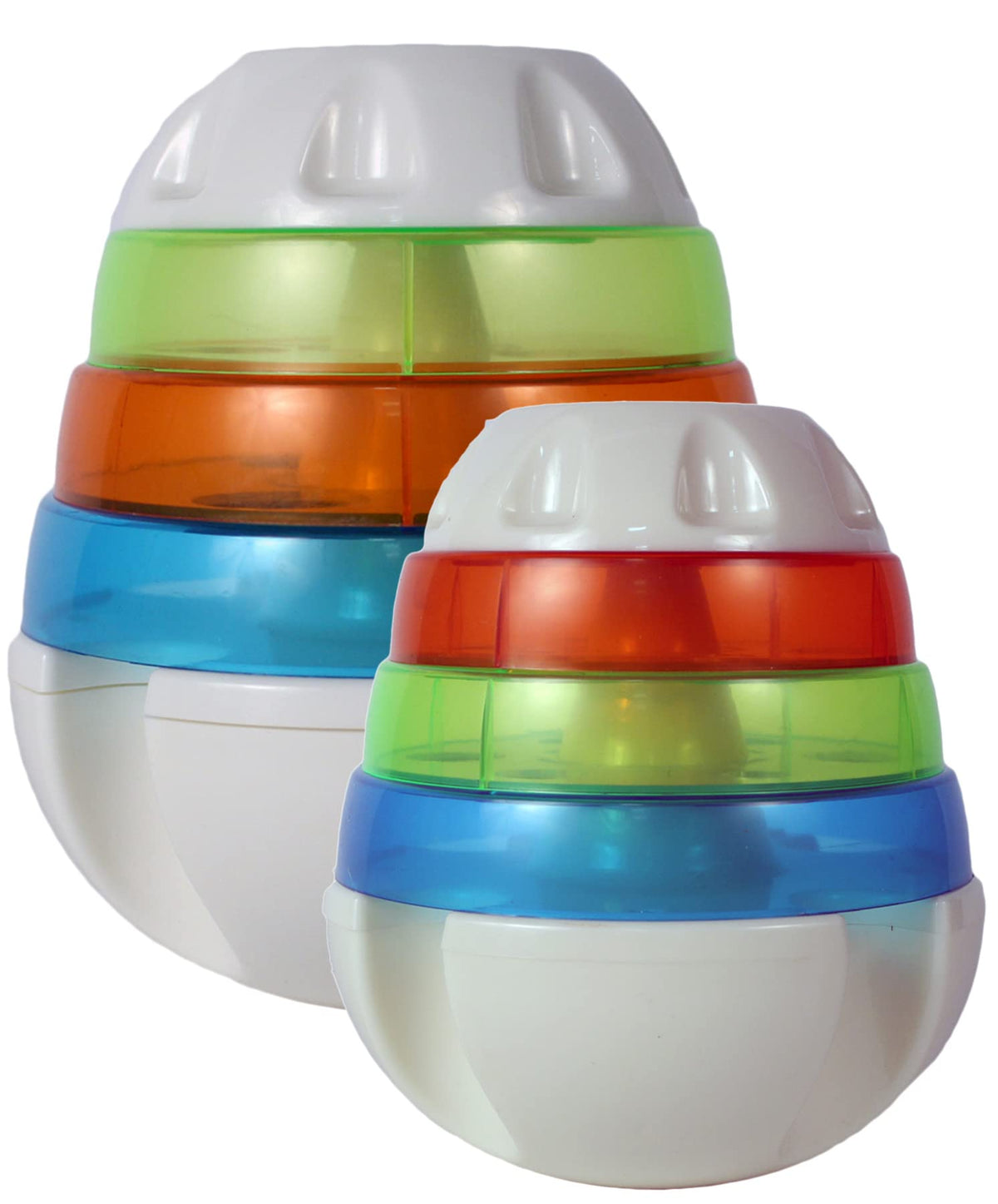 Jw Pet Company 43505 Treat Tower Toys For Pets, Small, White/Rings Of Blue, Orange, Green
