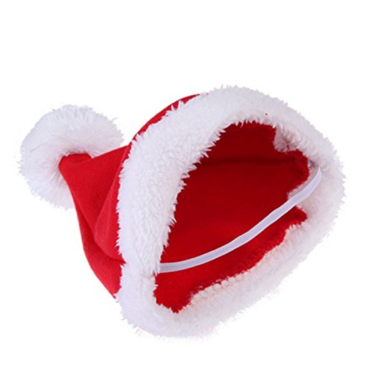 Mogoko Dog Cat Christmas Santa Claus Costume, Funny Pet Cosplay Outfits With A Cap, Puppy Fleece Warm Apparel Clothes For Xmas (L Size)