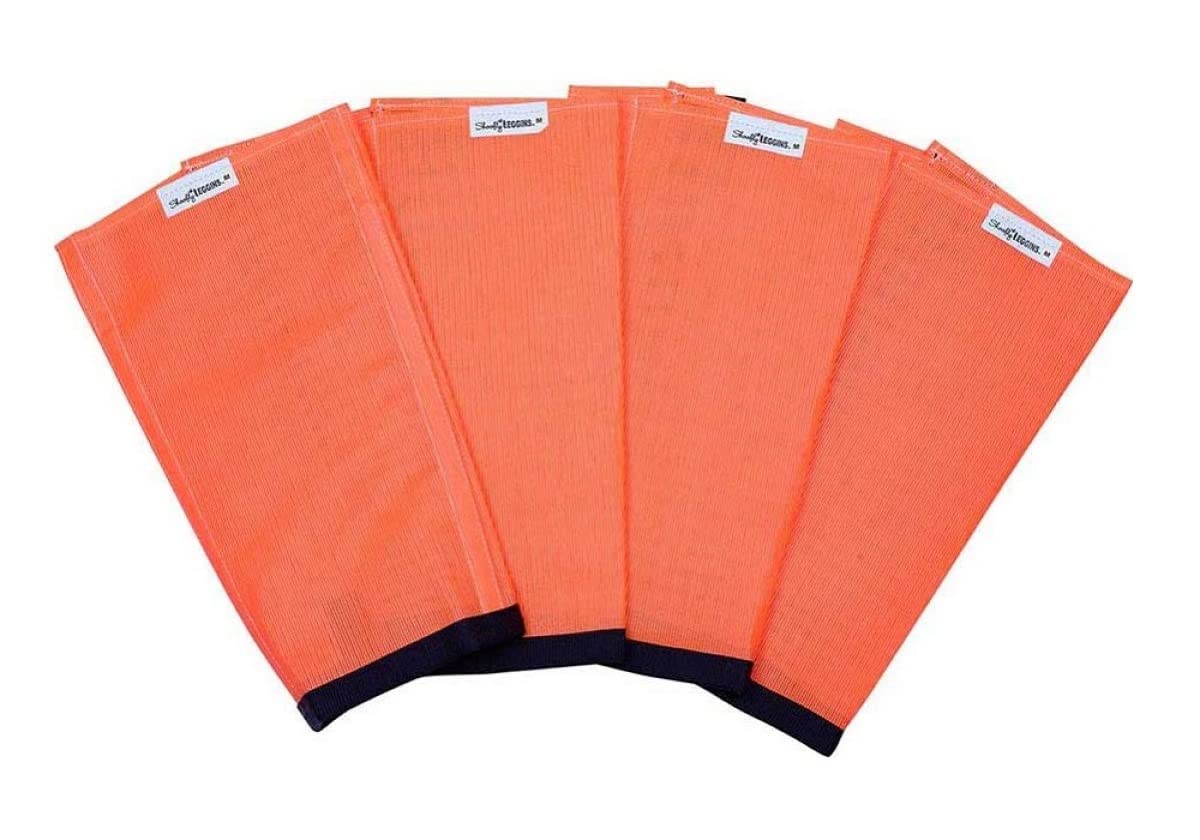 SHOOFLY Horse Leggins, Prevent Paintful Fly Bites, Reduces Stress & Stomping, Chemical-Free Plastic Mesh Material (Orange/Medium