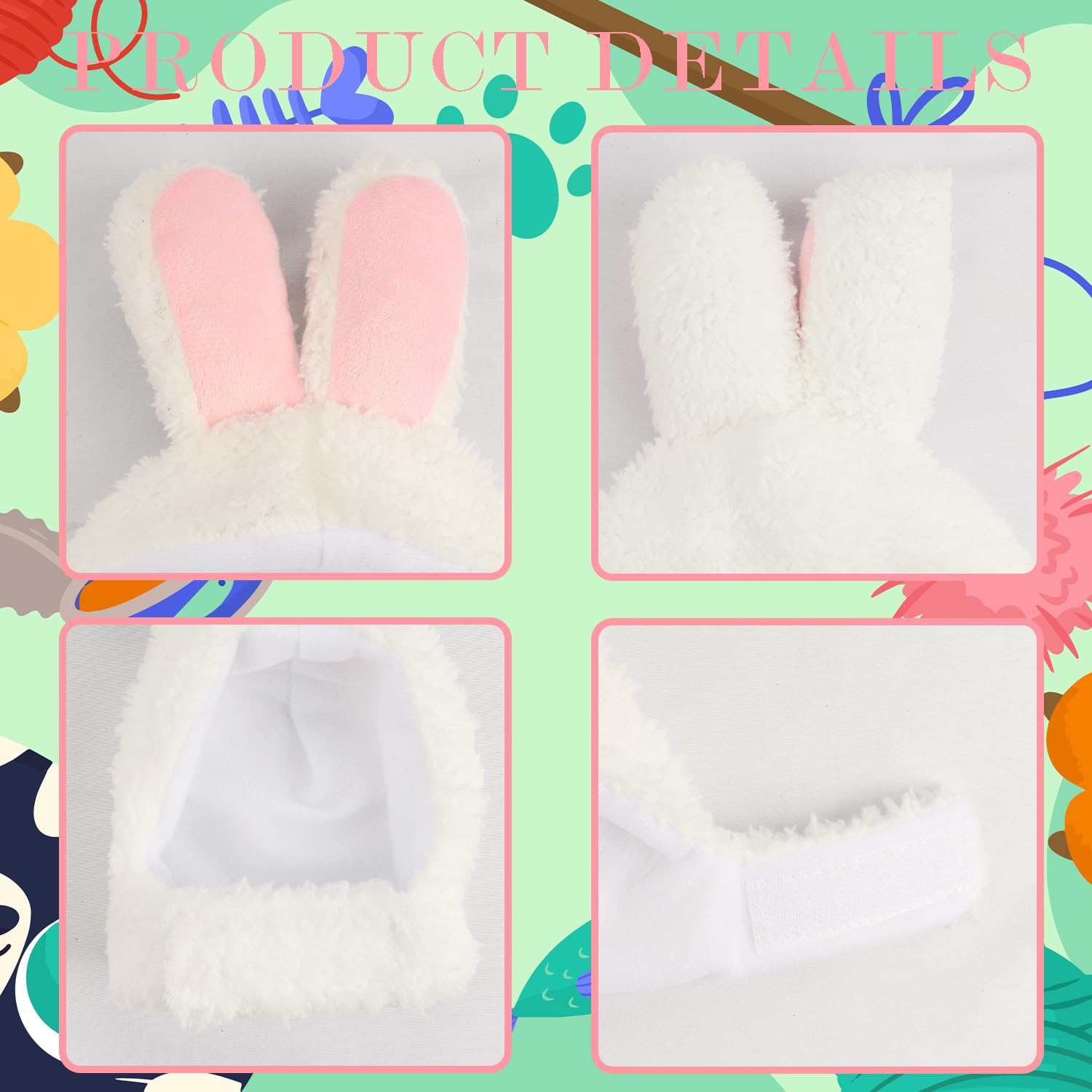 Hhdatc Cute Cat Hat Costum Bunny Rabbit Hat With Ears For Cats & Small Dogs