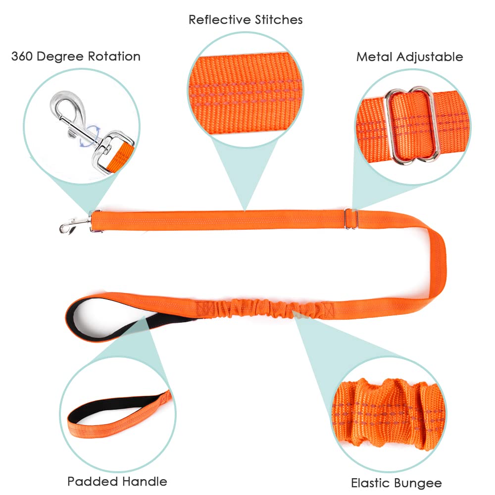 Lukovee Dog Harness And Leash Set, Soft Padded Adjustable Reflective Vest Puppy Harness With 4Ft Lightweight Anti-Twist Dog Leas