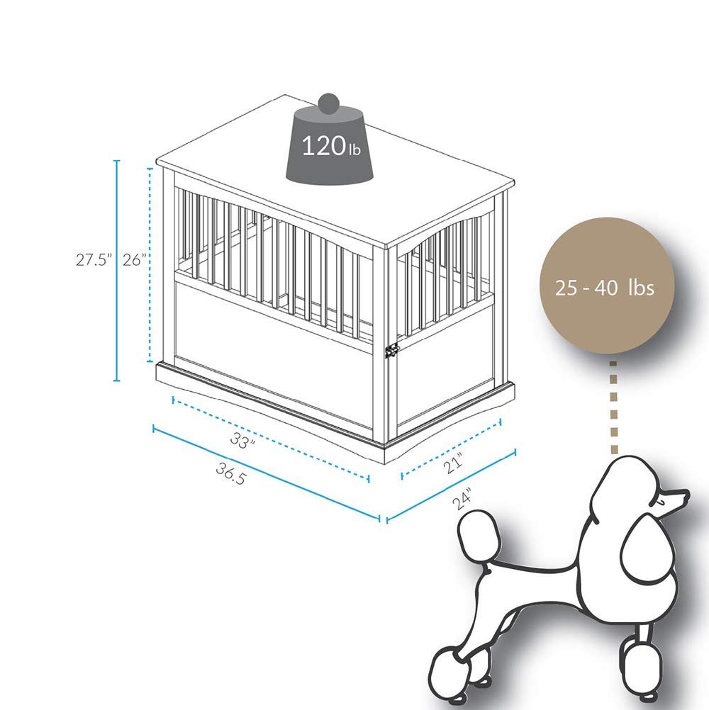Pet Crate End Table Size: 29.25' H X 24' W X 36.5' D