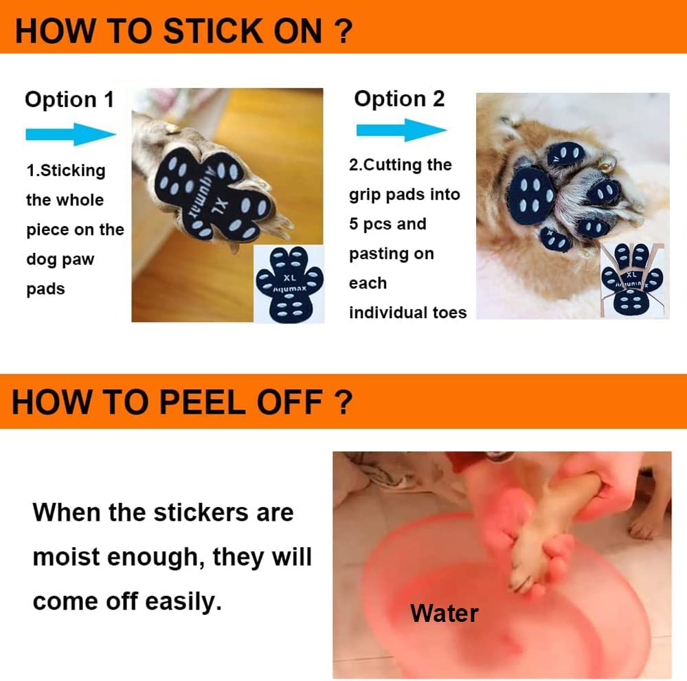 Aqumax Dog Anti Slip Paw Grips Traction Pads,Dog Feet Stickers With Stronger Self-Adhesive Paw Pad Provide Traction For Senior,