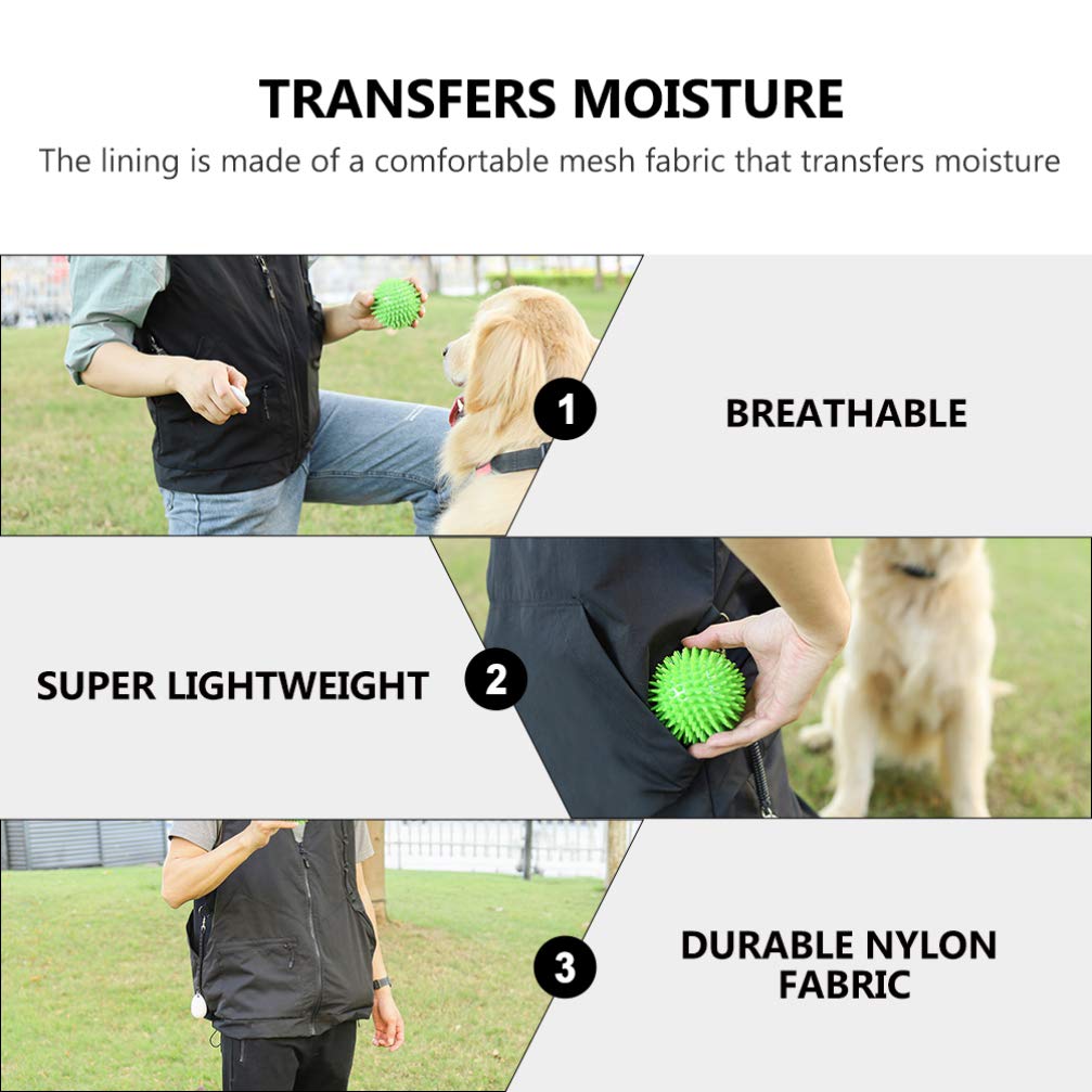 Tehaux Dog Handler Training Vest, Pet Trainer Vest Dog Trainer Cloth With Multi Pockets Pet Trainers Jacket Professional Pet Own