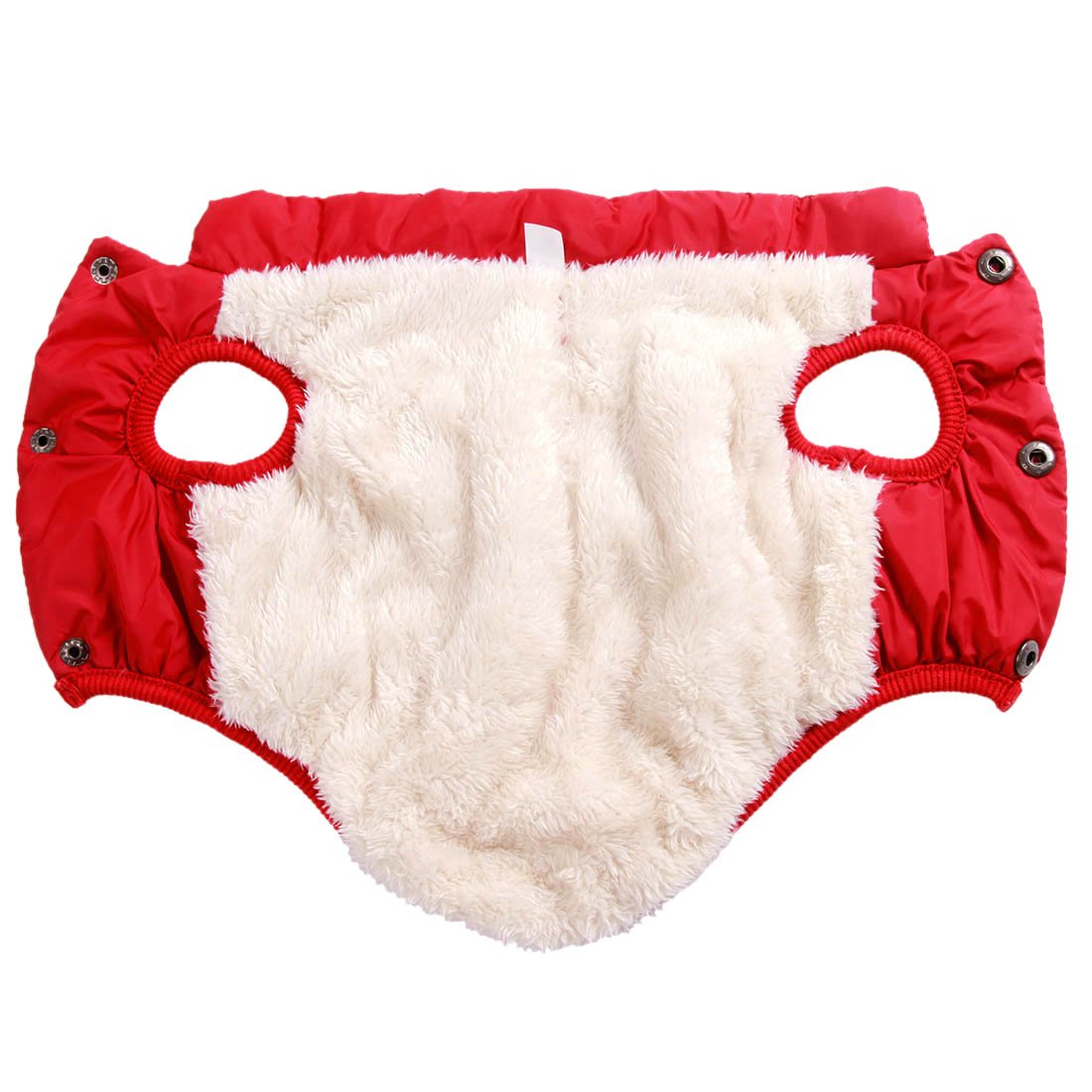 Joydaog 2 Layers Fleece Lined Warm Dog Jacket For Puppy Winter Cold Weather,Soft Windproof Small Dog Coat,Red M