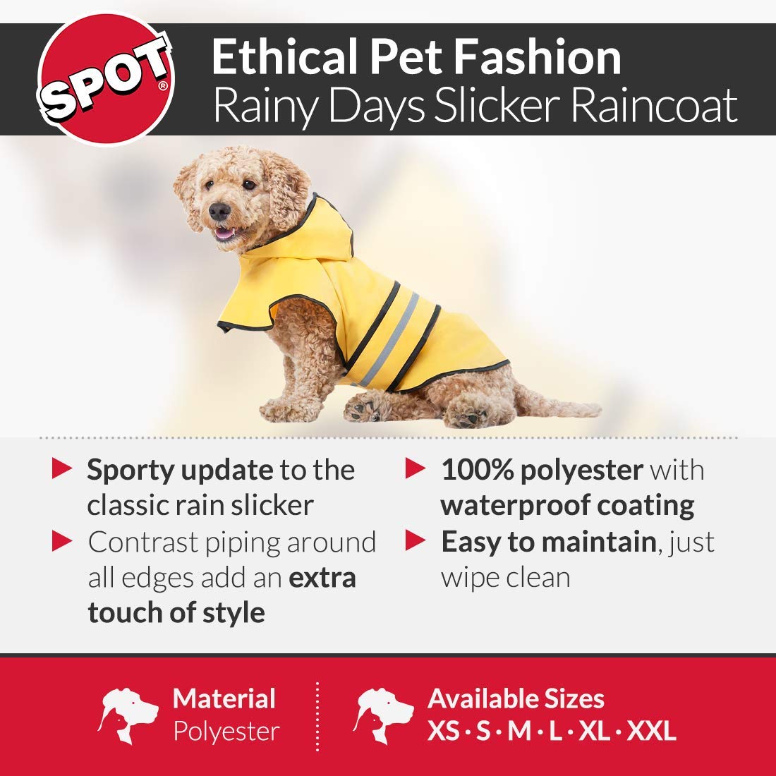 Ethical Pet Products 23901058: Fashion Pet Coat Rainy Day, Yellow Xxl