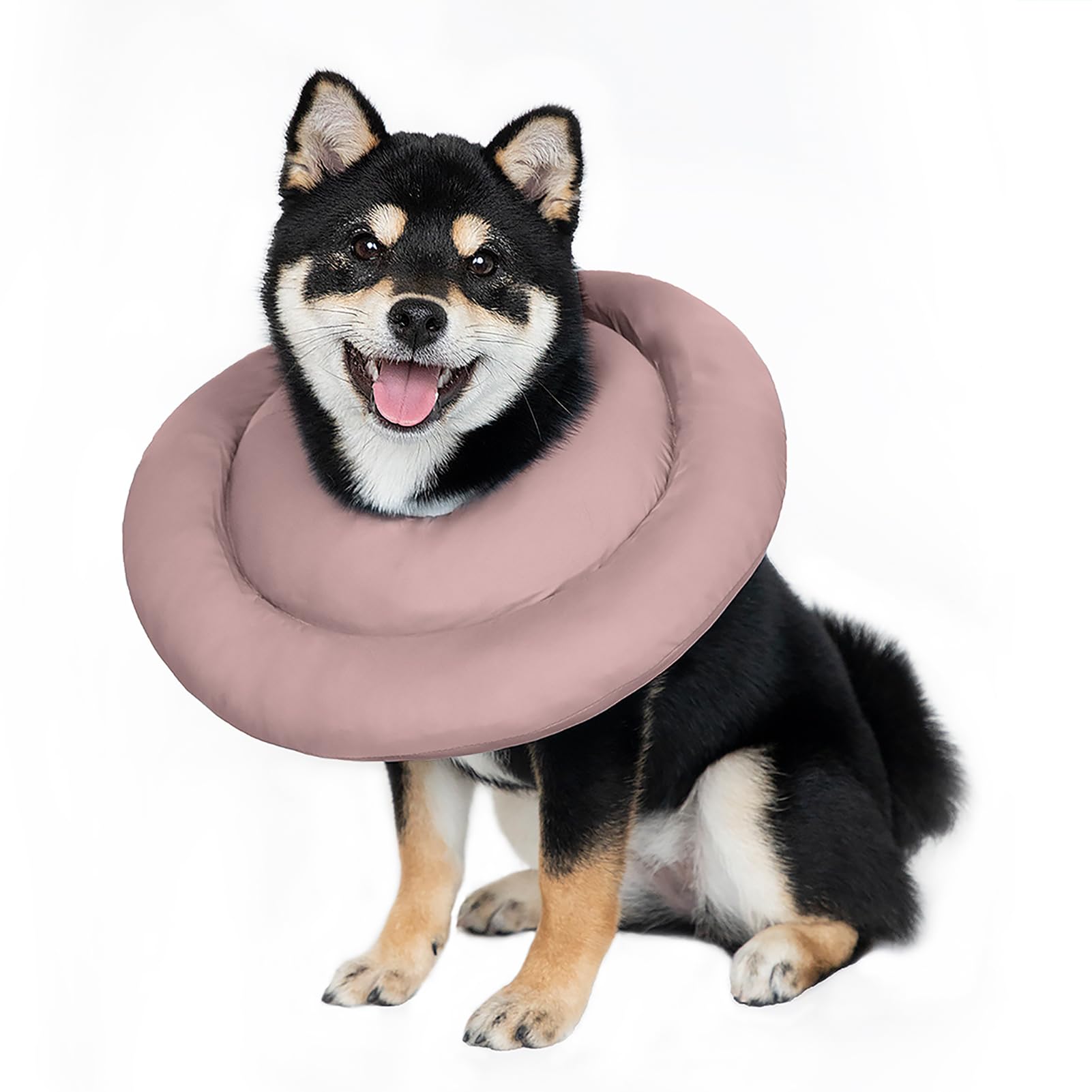 Comfortable Adjustable Soft Dog Cone Alternative for Medium Dogs - Elizabethan Donut Collar for Recovery After Surgery - Differe