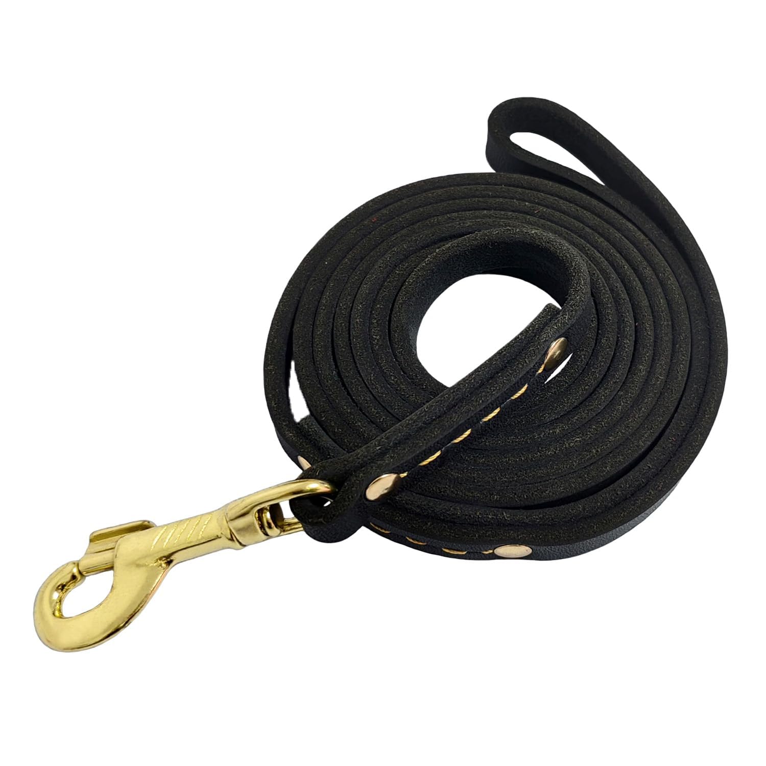 Heavy Duty Leather Dog Leash 6 Ft X 3/4 Inch, Genuine Leather Dog Training Leash, Soft And Strong Leashes For Medium And Large D