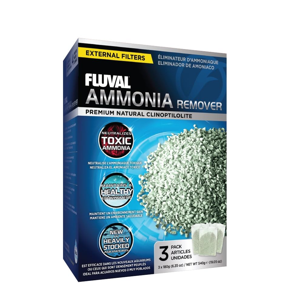 Fluval Ammonia Remover, Chemical Filter Media For Freshwater Aquariums, 3-Pack