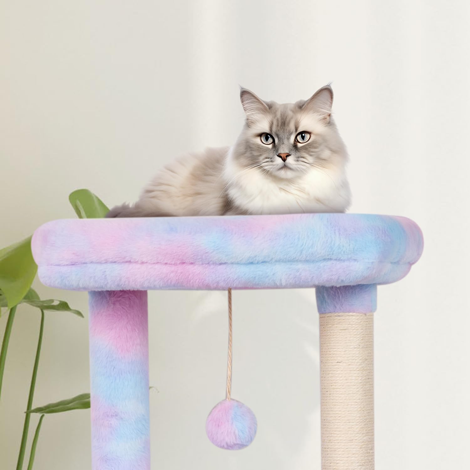 MIAO PAW Cute Cat Tree Cat Tower for Indoor Condo with Sisal Scratching Posts Jump Platform Furniture Activity Center Play House