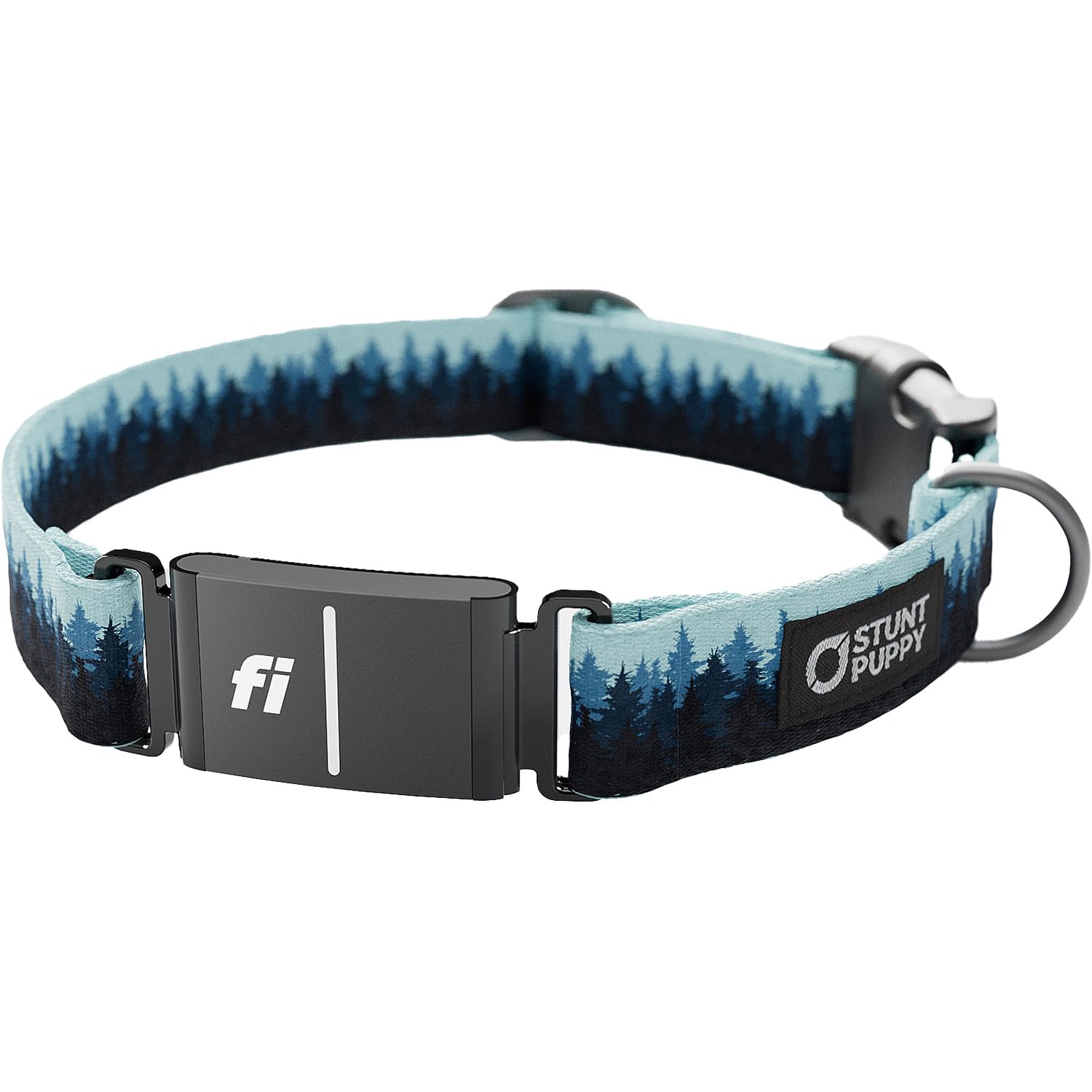 Stunt Puppy Dog Collar, Fi Series 3 Ready, Pine Blue, Large - Compatible with Fi GPS Device (Not Included)