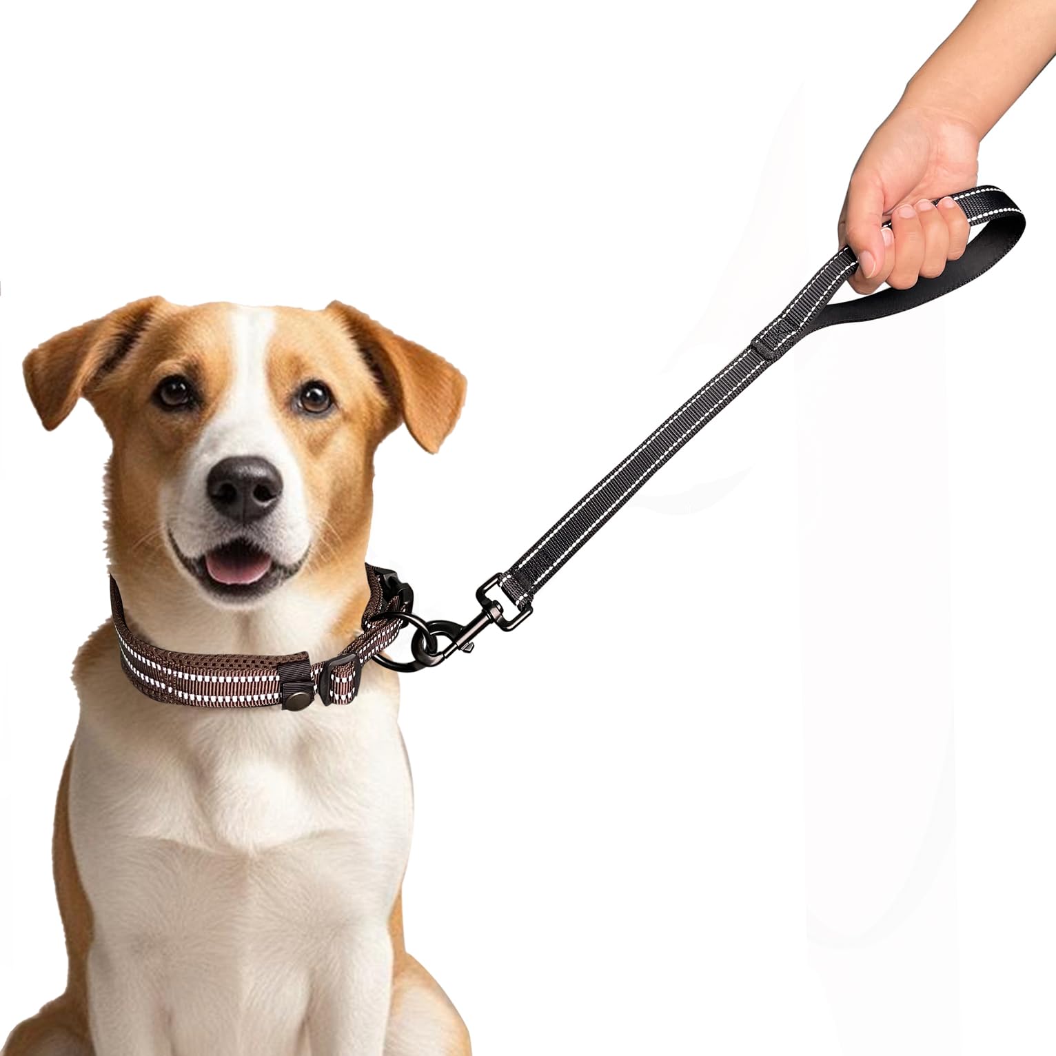 Chmete Heavy Duty Dog Leash With Comfortable Padded Handle Reflective Training Dog Leashes For Medium Large Dogs Up To 80Lbs (25” Short Dog Leash)