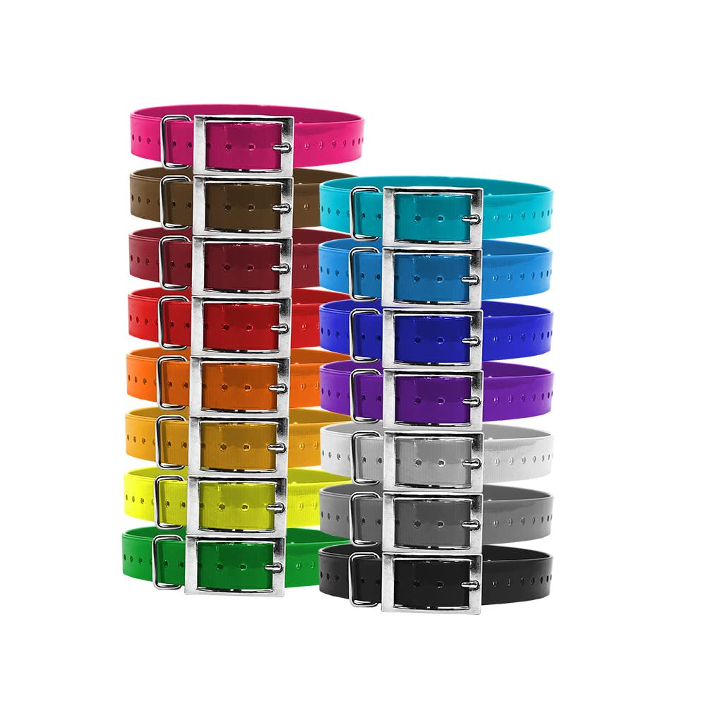 Standard 1'' Replacement Dog Collar Straps For Garmin Tt10, Tt15/Tt15X, T5/T5X, And Dc50 (Dark Blue)