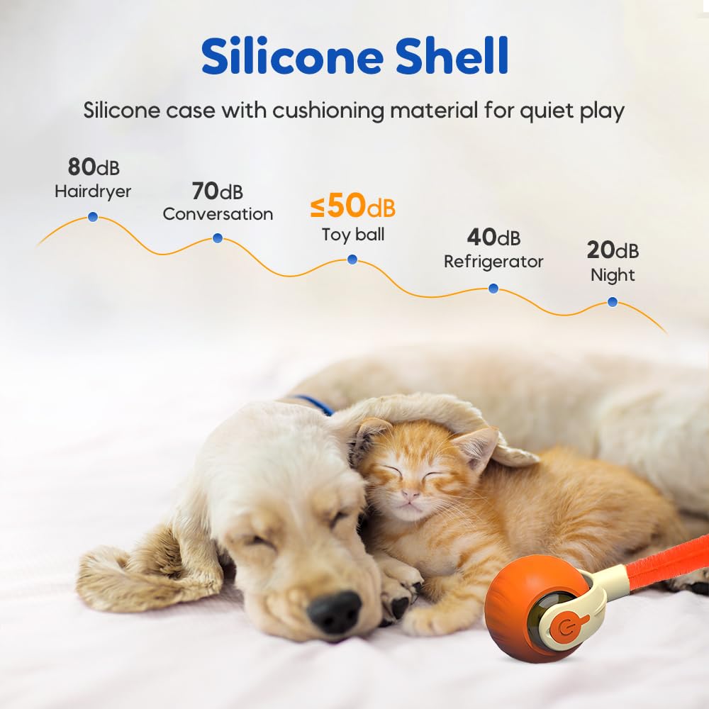 Interactive Cat Toy Balls, 2025 Upgraded Smart Self Rolling Cat Toys, Automatic Moving Cat Toy, Interactive Kitten Rolling Ball,