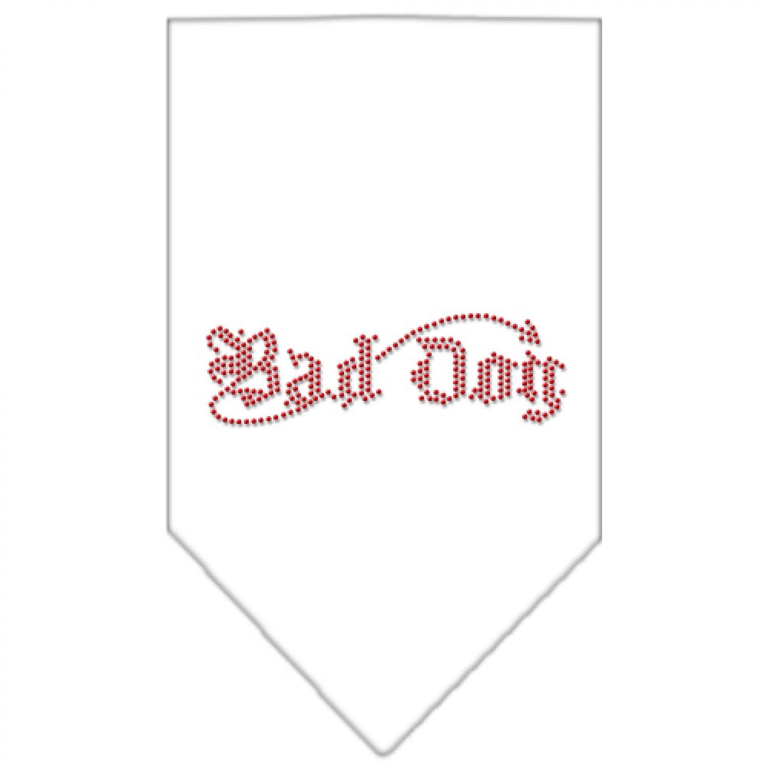 Mirage Pet Products Bad Dog Rhinestone Bandana, Small, White