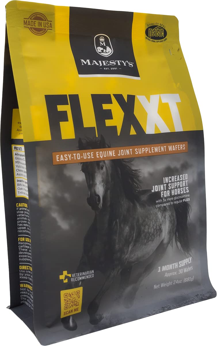 Majesty's Flex XT Wafers - Superior Horse/Equine Joint Support with Increased Supplement Levels - Glucosamine, MSM, Yucca, Vitam