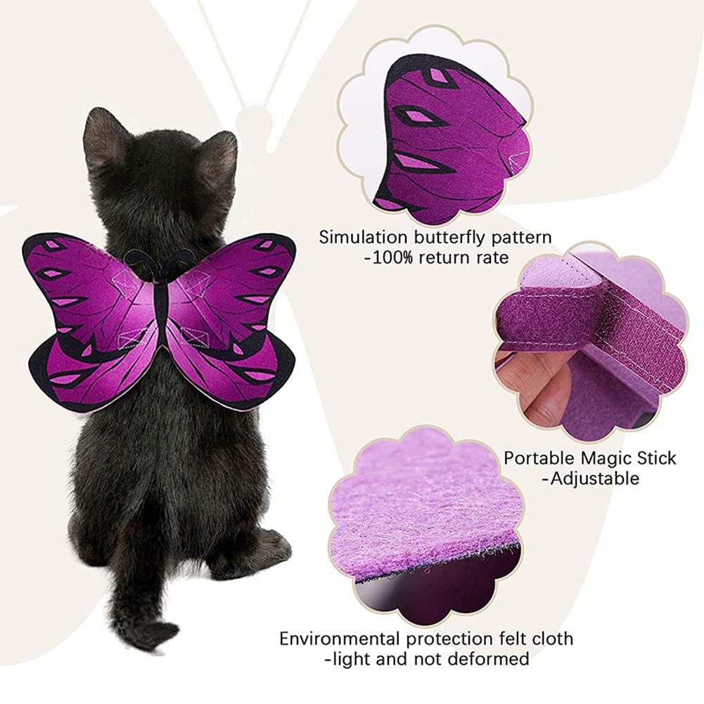 Cat Dog Butterfly Costume Wings For Halloween Party Decoration, Halloween Dog Cat Costume, Puppy Cat Dress Up Accessories