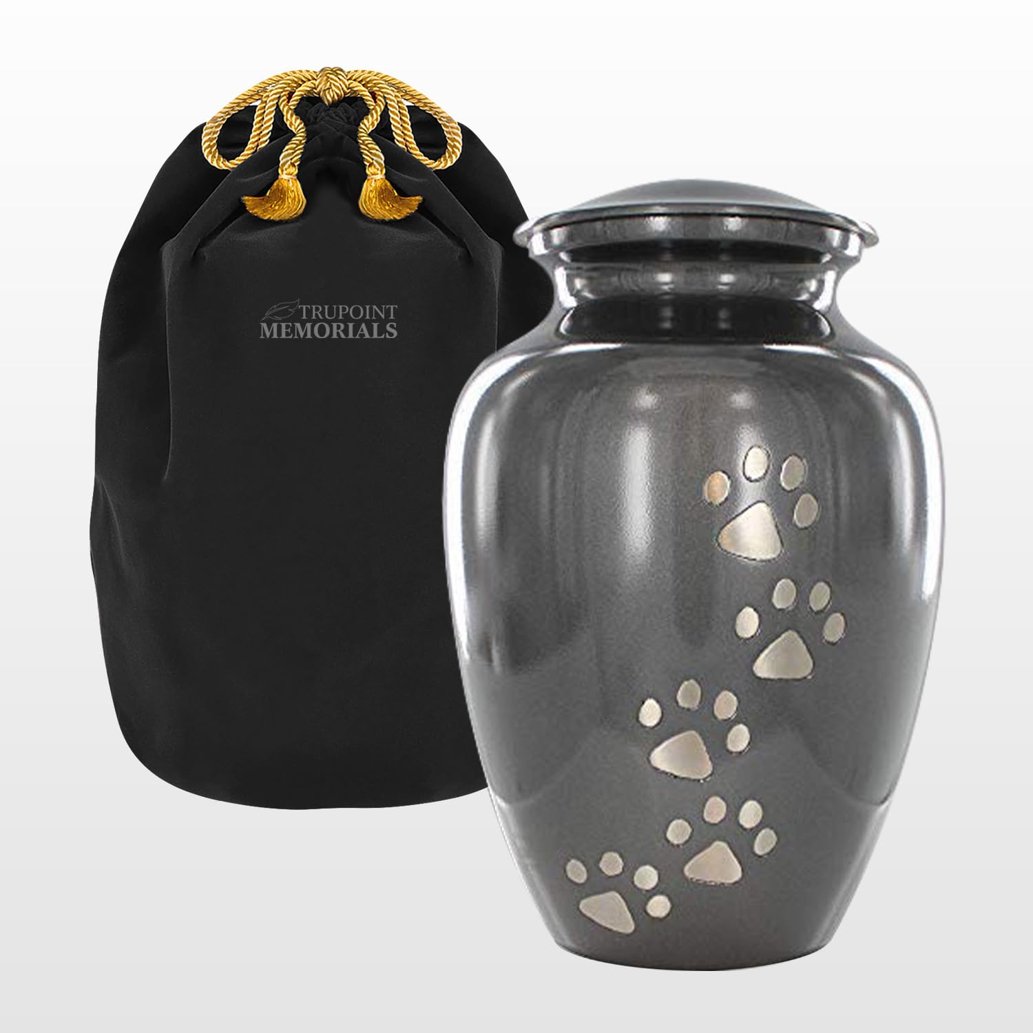 Trupoint Memorials Pet Urn For Dogs And Cats Ashes - A Loving Resting Place For Your Special Pet, Cat And Dog Urns For Ashes, Pet Cremation Urns – Grey, Small Pets Up To 17 Lbs