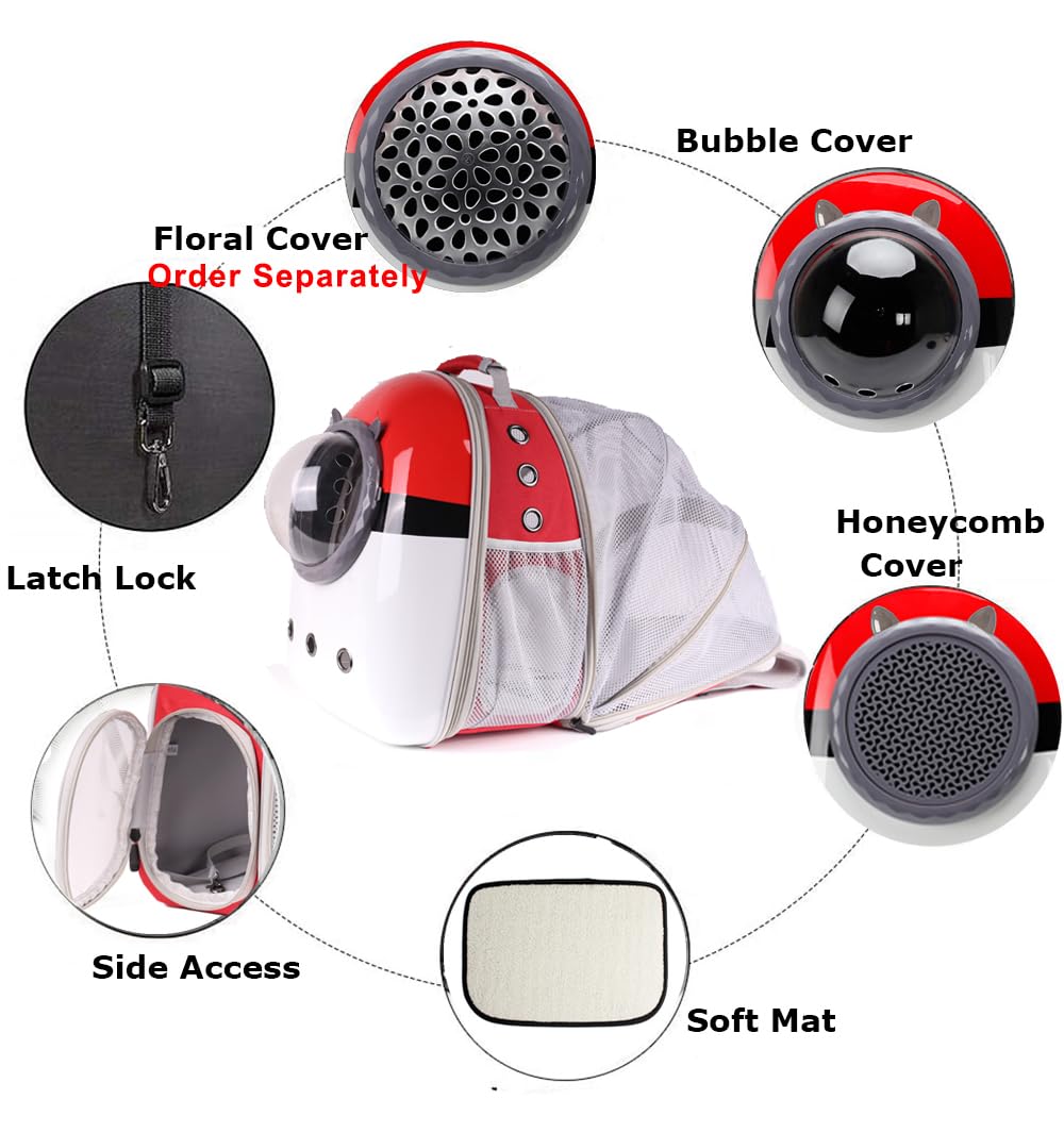 Back Expandable Cat Carrier Backpack For Cats Kitten Small Puppy, Airline Approved Cat Bubble Backpack, Space Capsule Astronaut