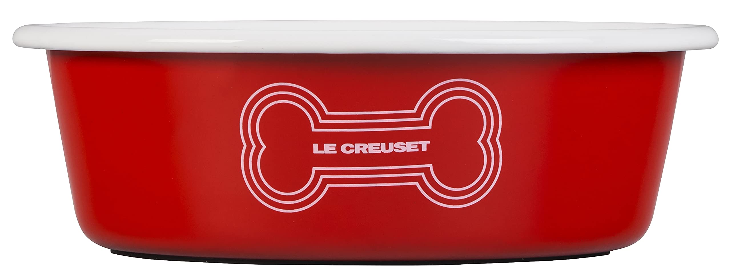Le Creuset Enamel on Steel Medium Dog Bowl, 4 Cups, Red